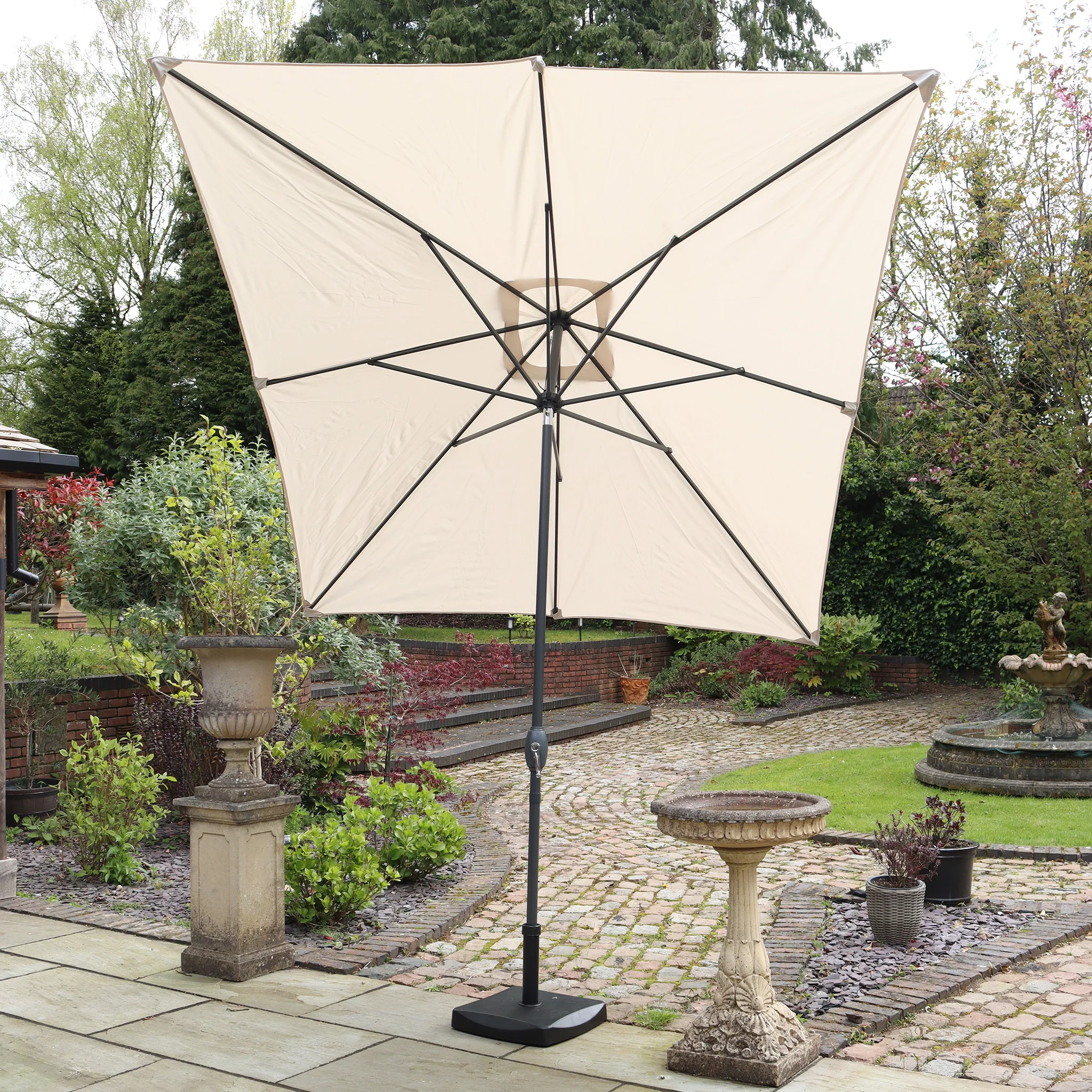 2.7 x 3m Rectangular Parasol Aluminium - Image 3