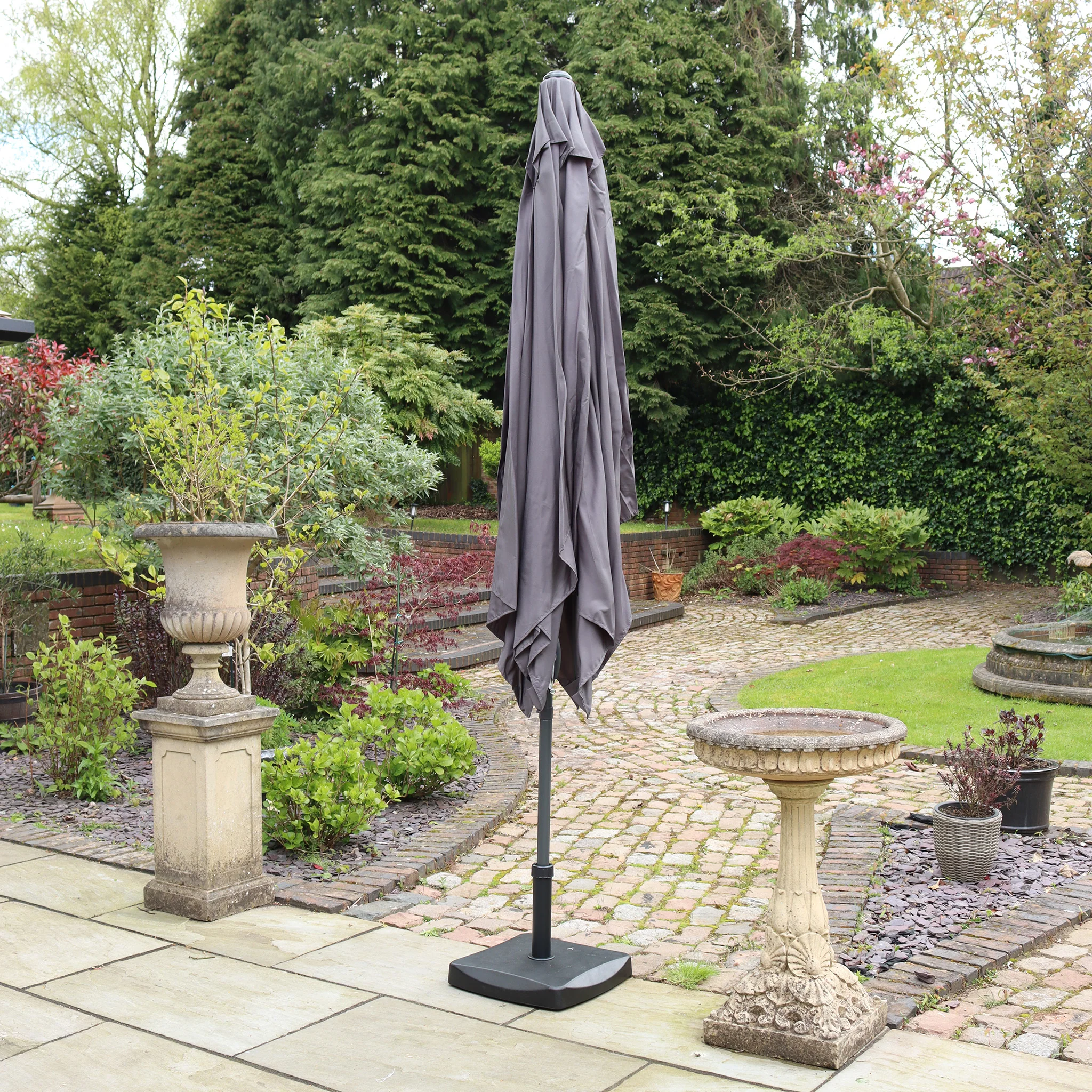 2.7 x 3m Rectangular Parasol Aluminium - Image 9