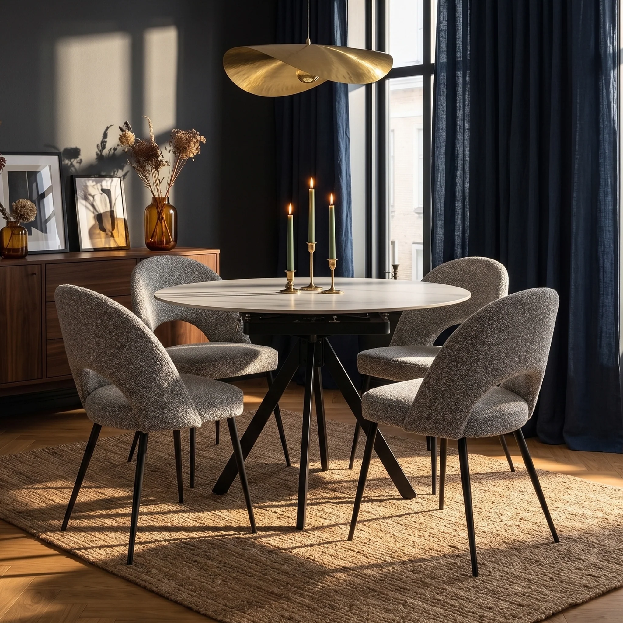Acklam 120cm Extending Round Dining Table - Image 2
