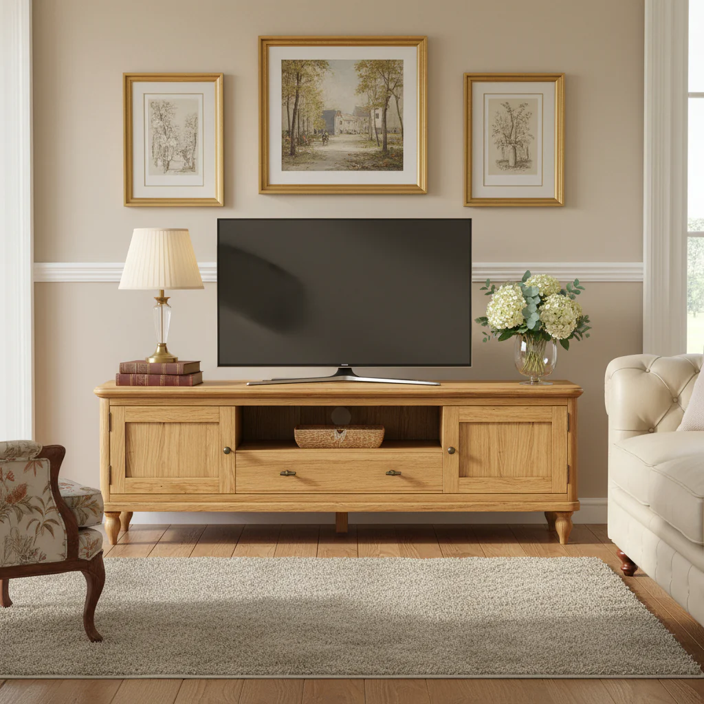 Alderley Oak 160cm Wide TV Unit - Image 2