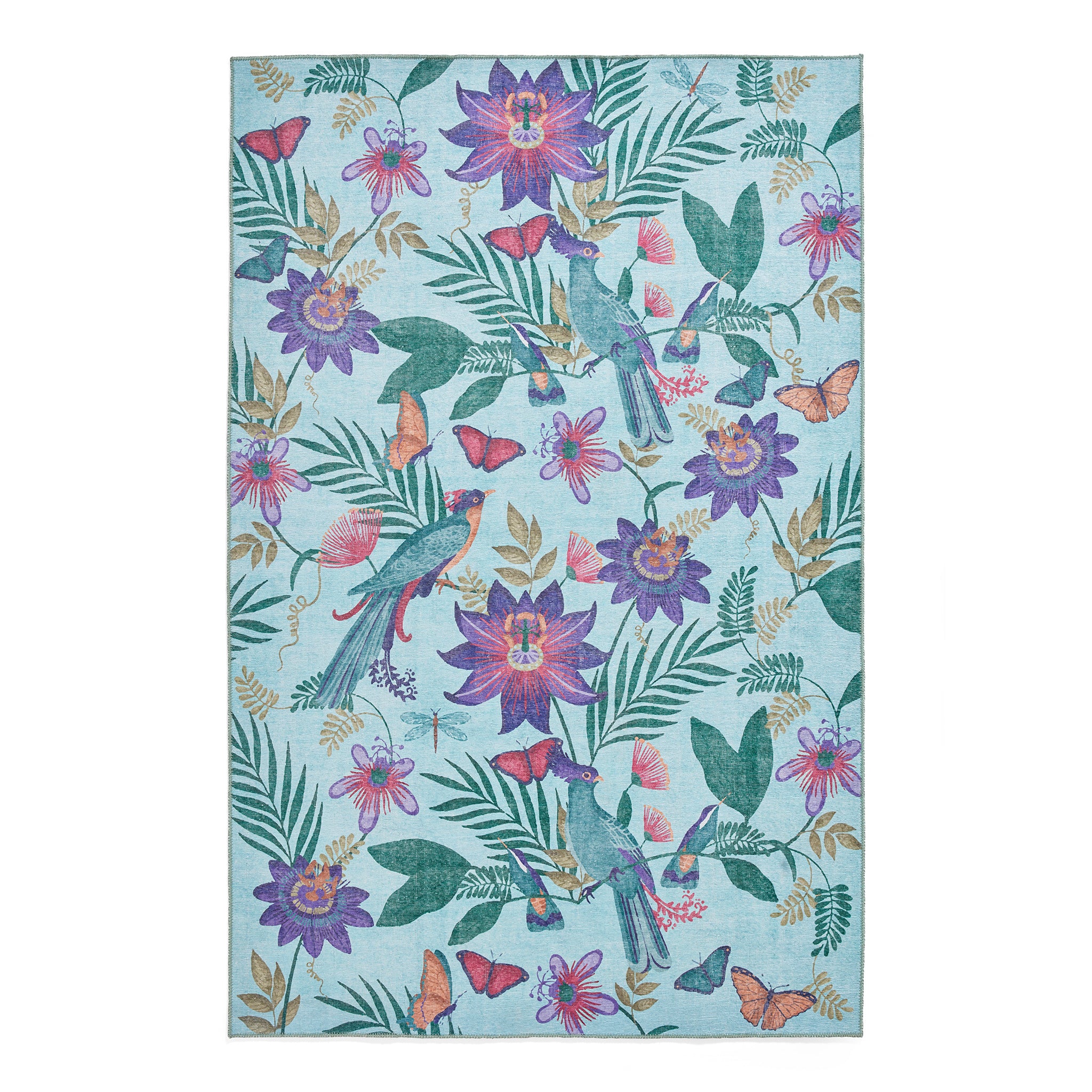 Amaya Tropical Birds Washable Rug