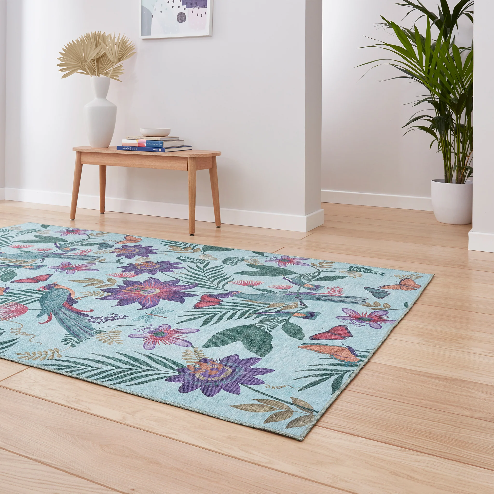 Amaya Tropical Birds Washable Rug - Image 3