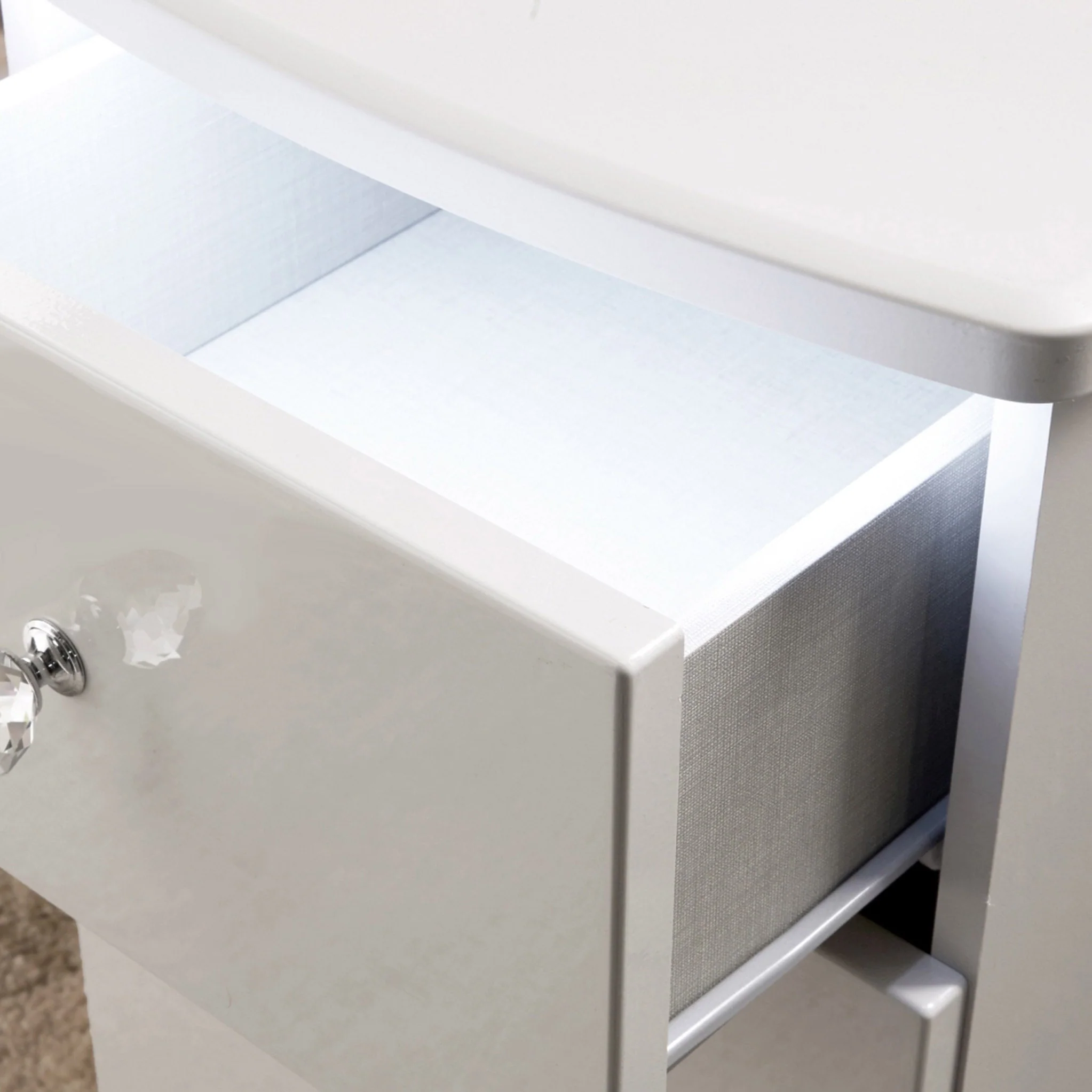 Aria White Gloss with LED Lighting 6 Drawer Wide Chest - Image 5