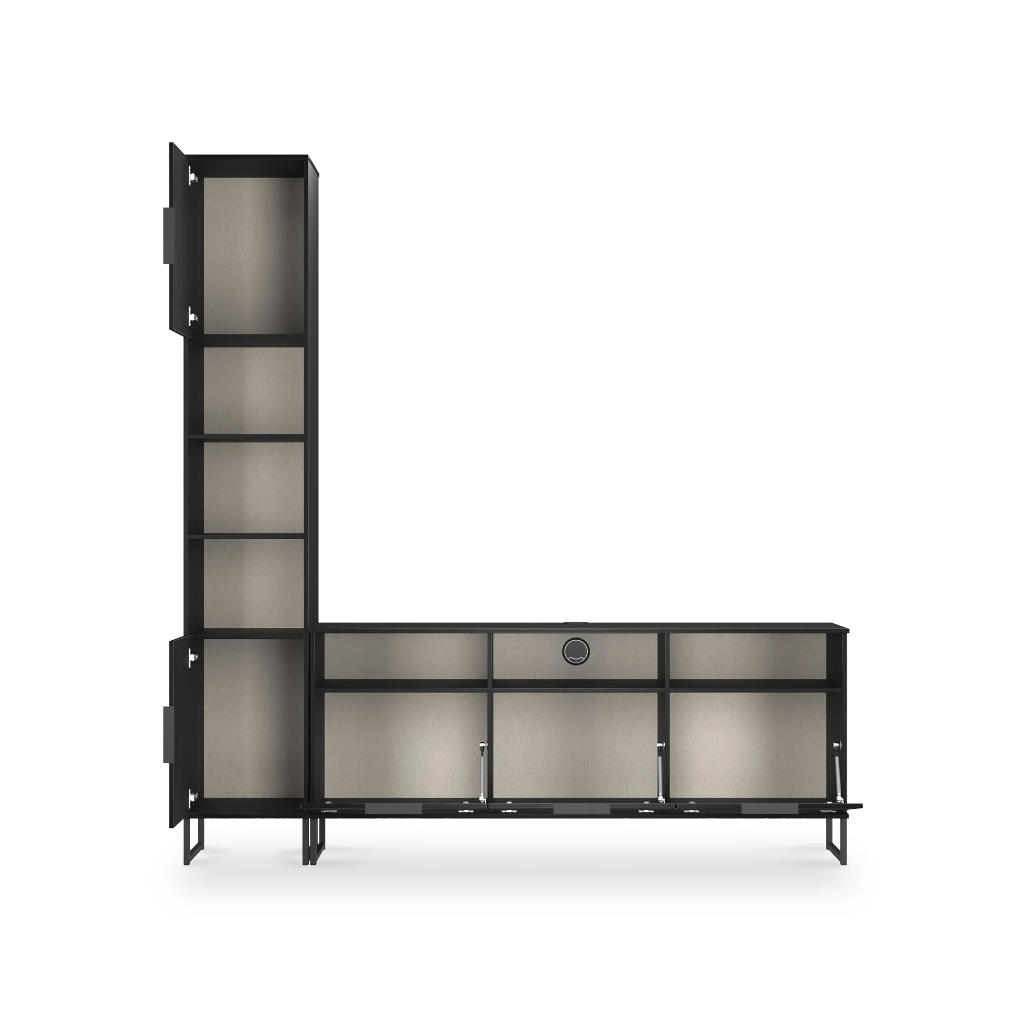Ashbourne L-Shaped Media Wall TV Unit - Image 70