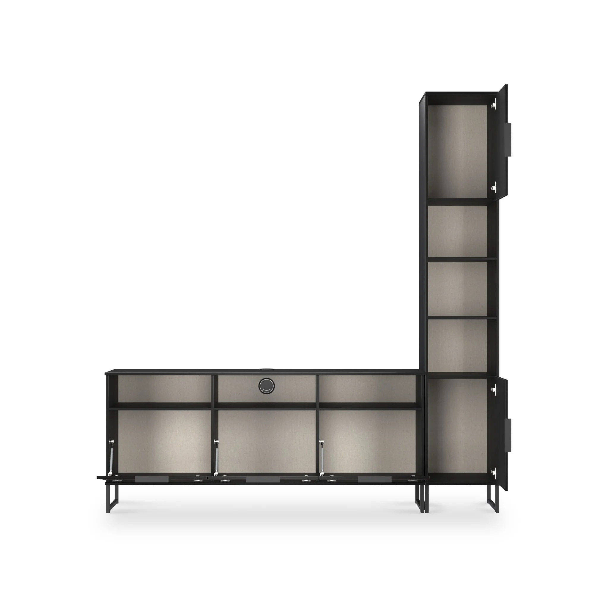 Ashbourne L-Shaped Media Wall TV Unit - Image 75