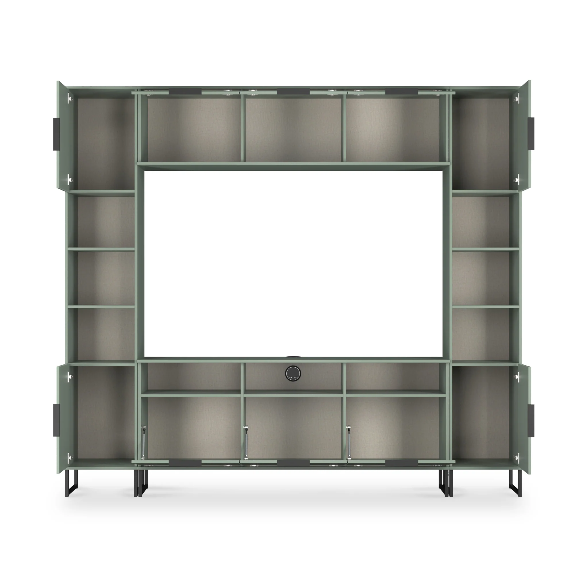 Ashbourne Media Wall TV Unit with Overhead Storage - Image 22