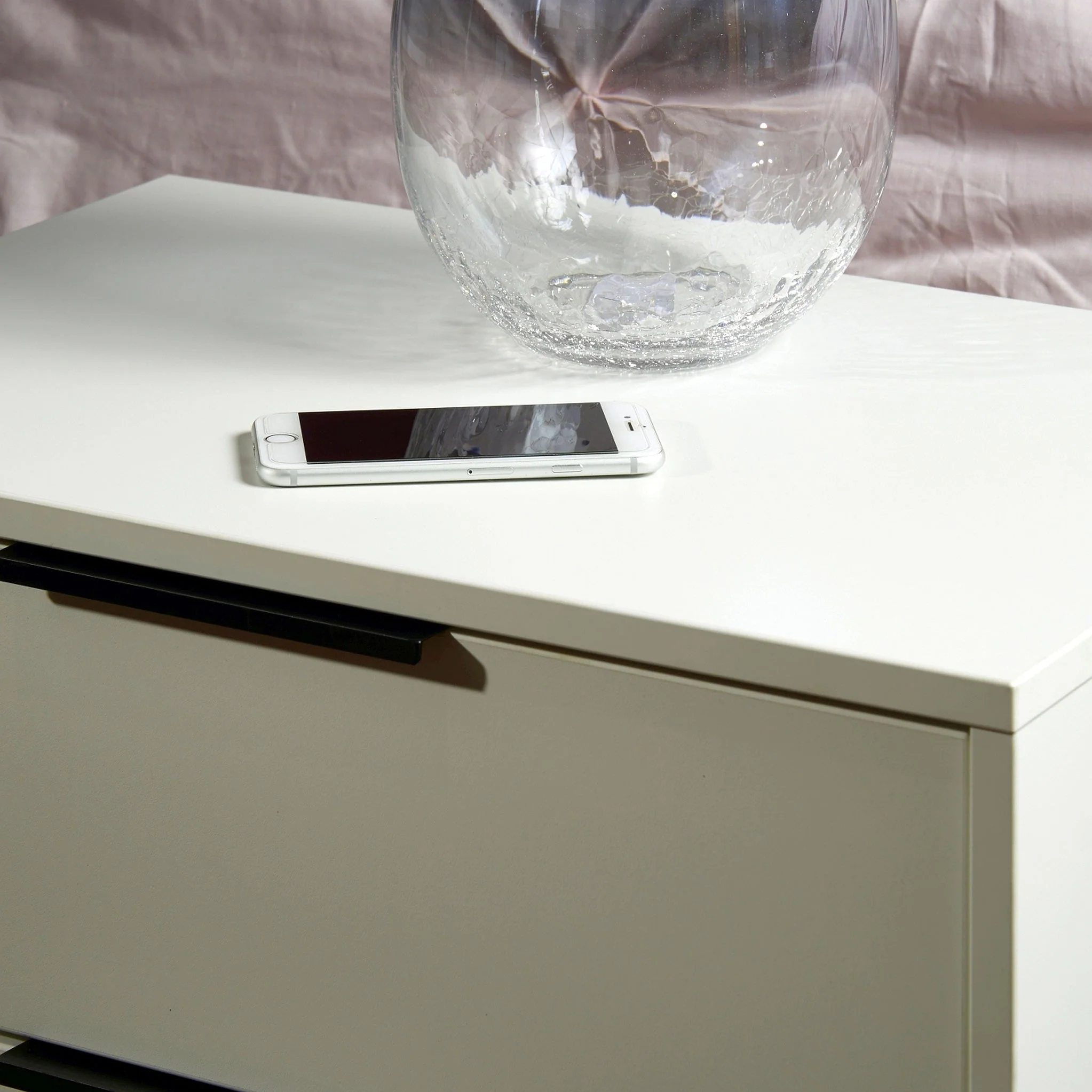 Asher White 3 Drawer Midi Unit with Black Legs - Image 3