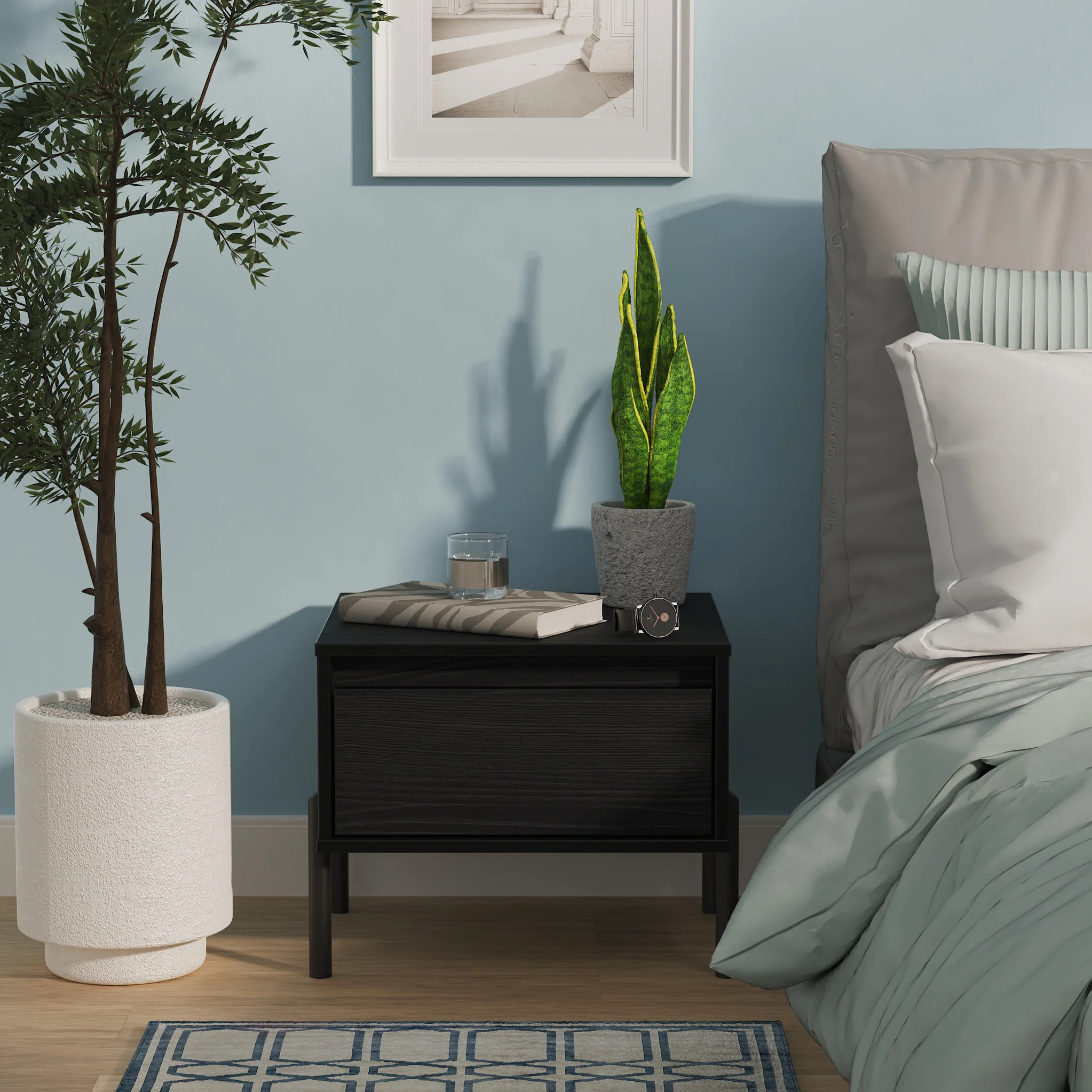 Axton 1 Drawer Bedside Table - Image 8