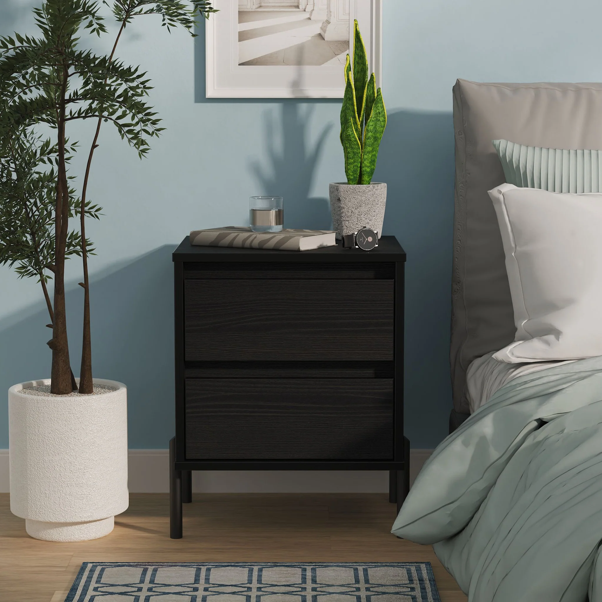 Axton 2 Drawer Bedside Table - Image 8