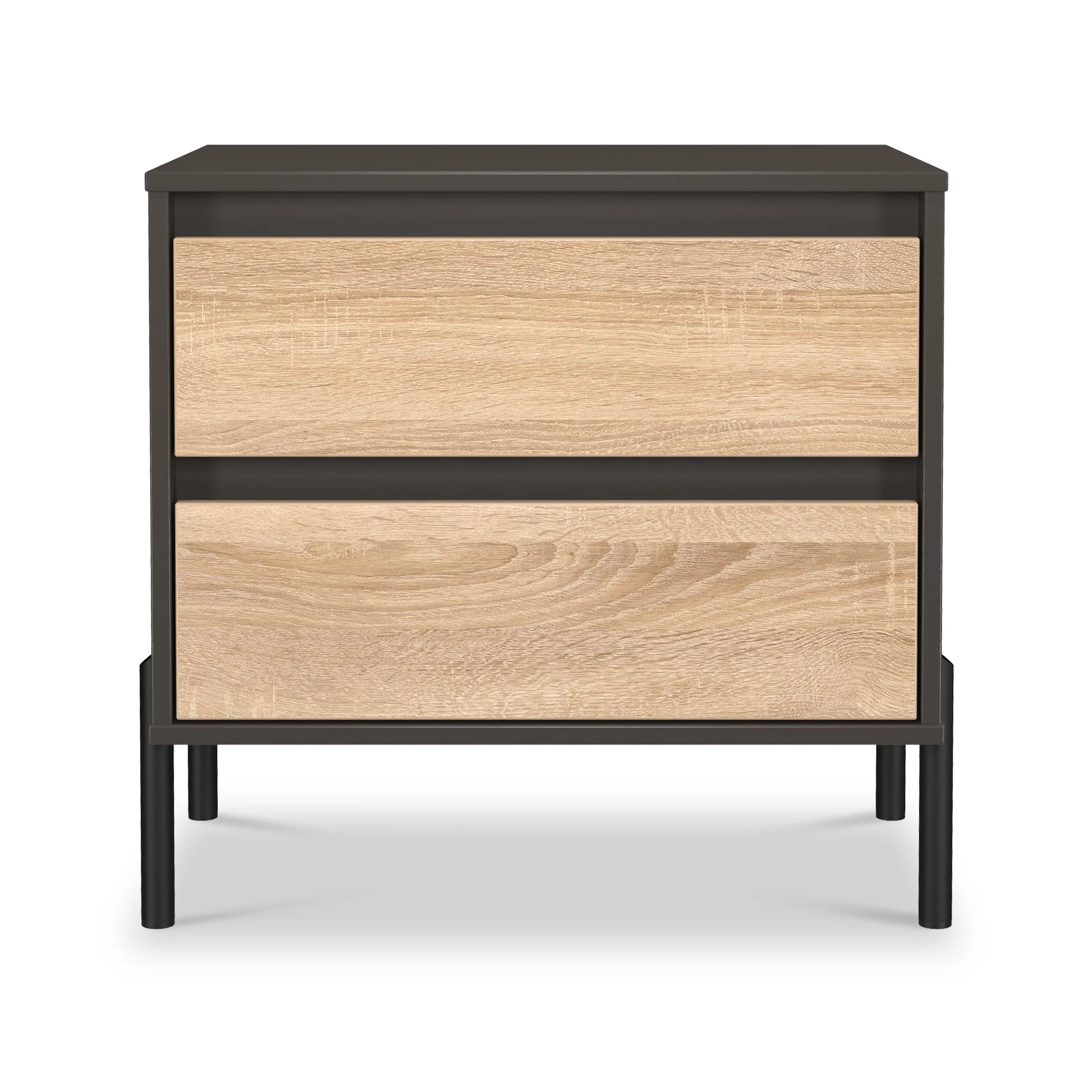 Axton 2 Drawer Wide Bedside Table - Image 15