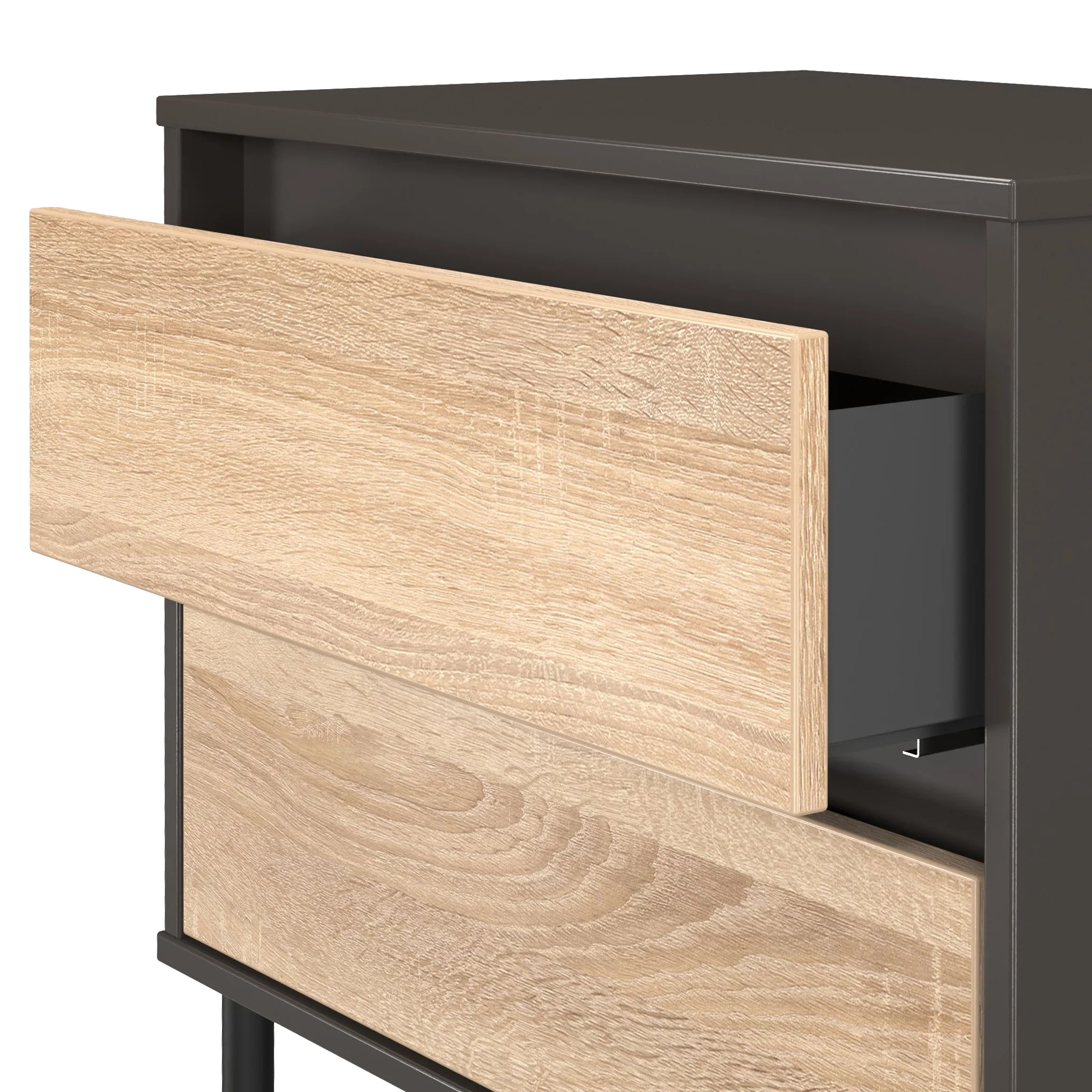 Axton 2 Drawer Wide Bedside Table - Image 17
