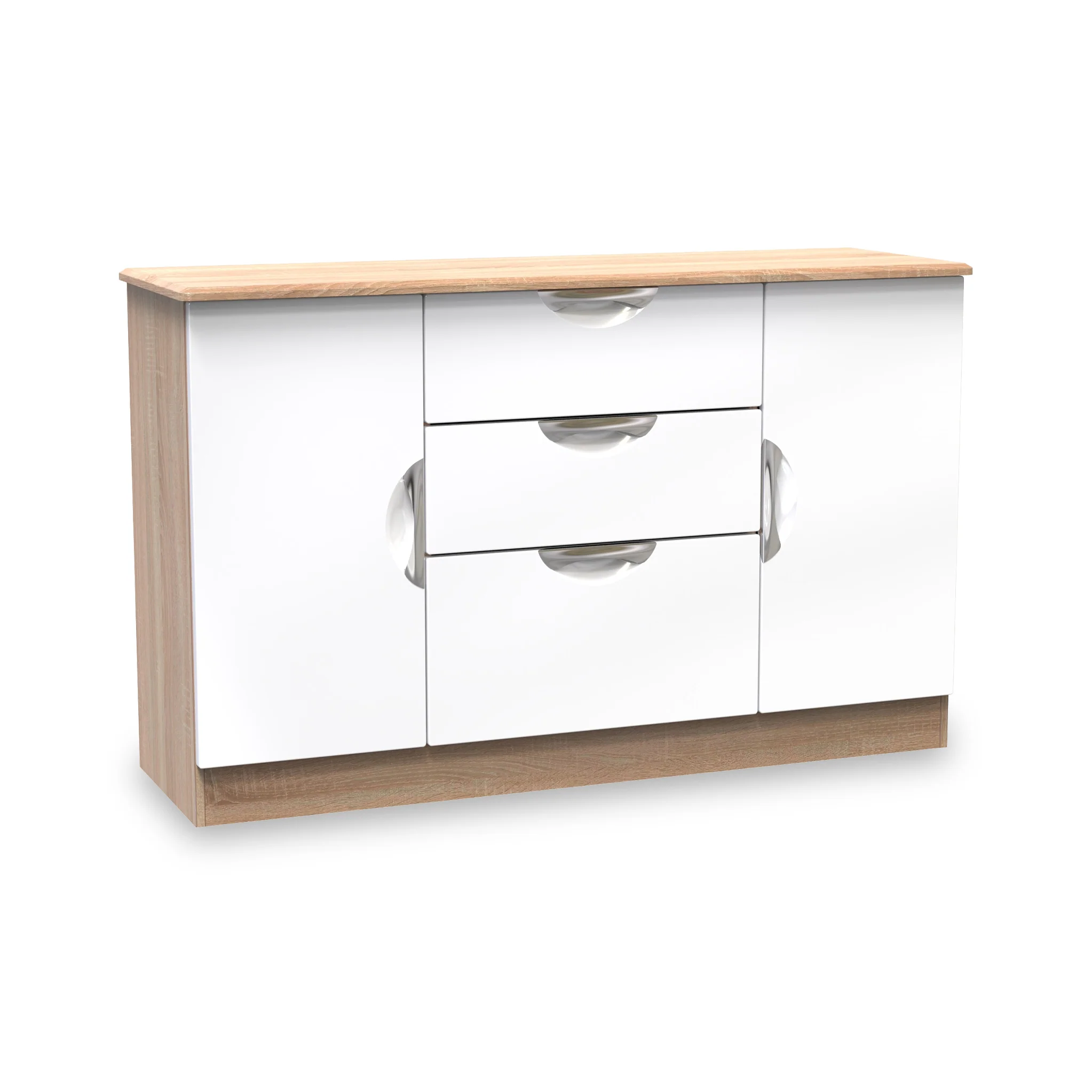 Beckett Gloss 2 Door 3 Drawer Sideboard