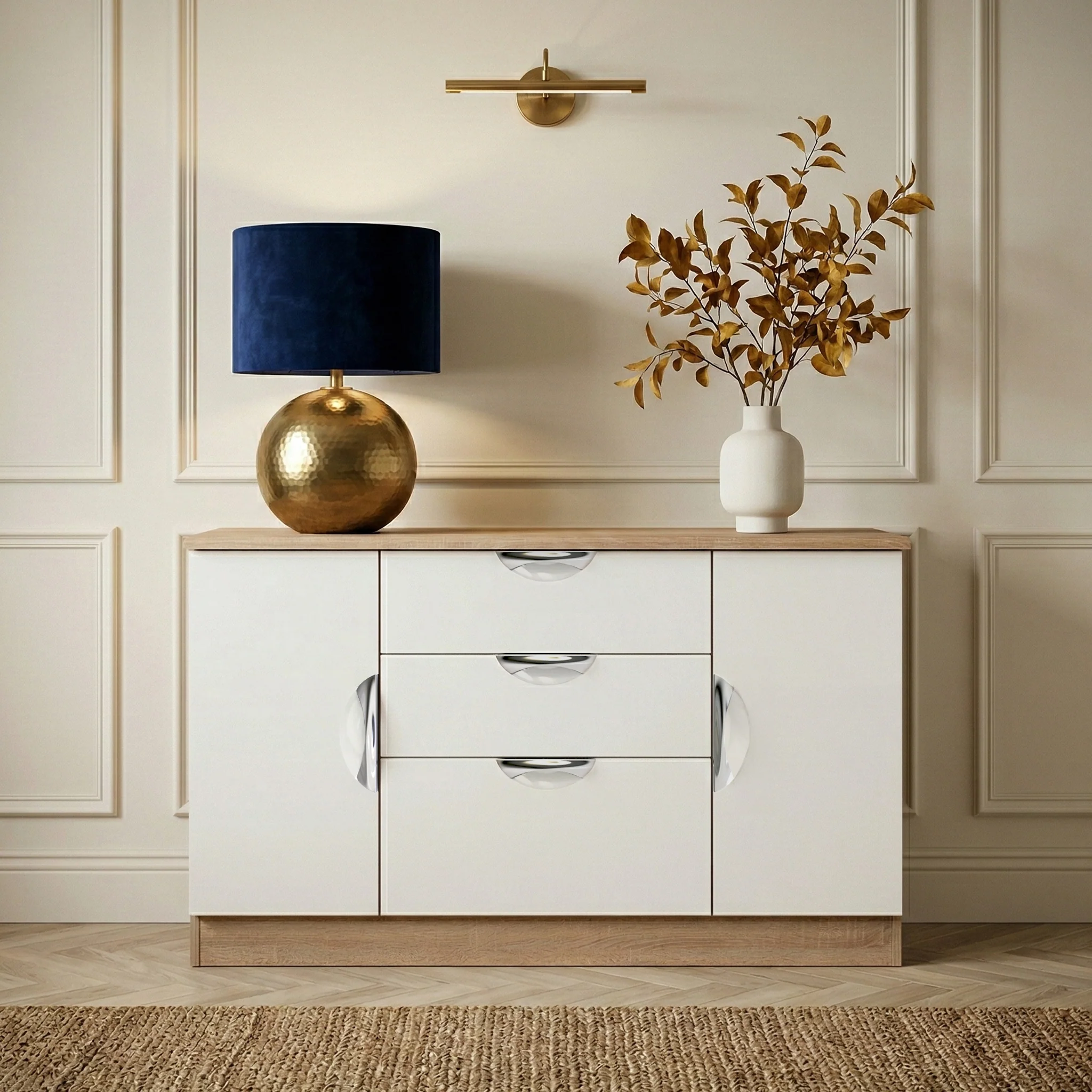 Beckett Gloss 2 Door 3 Drawer Sideboard - Image 2