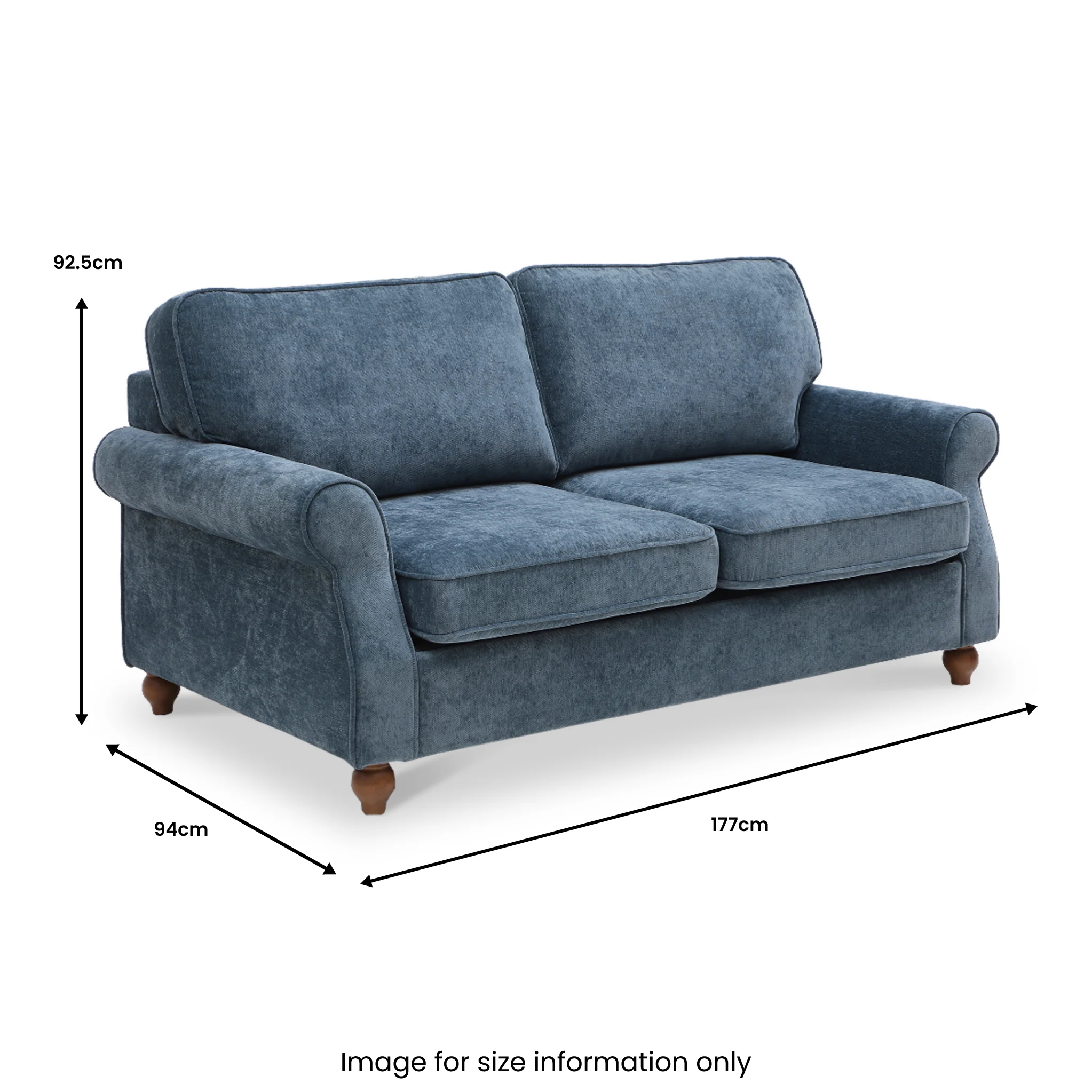 Blythe 2 Seater Sofa Bed With Foam Mattress - Image 25