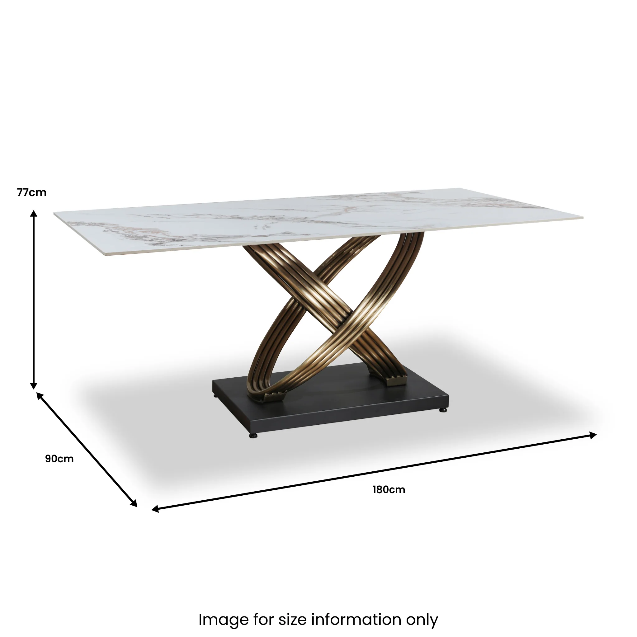 Brinsley 180cm Ceramic Dining Table - Image 7