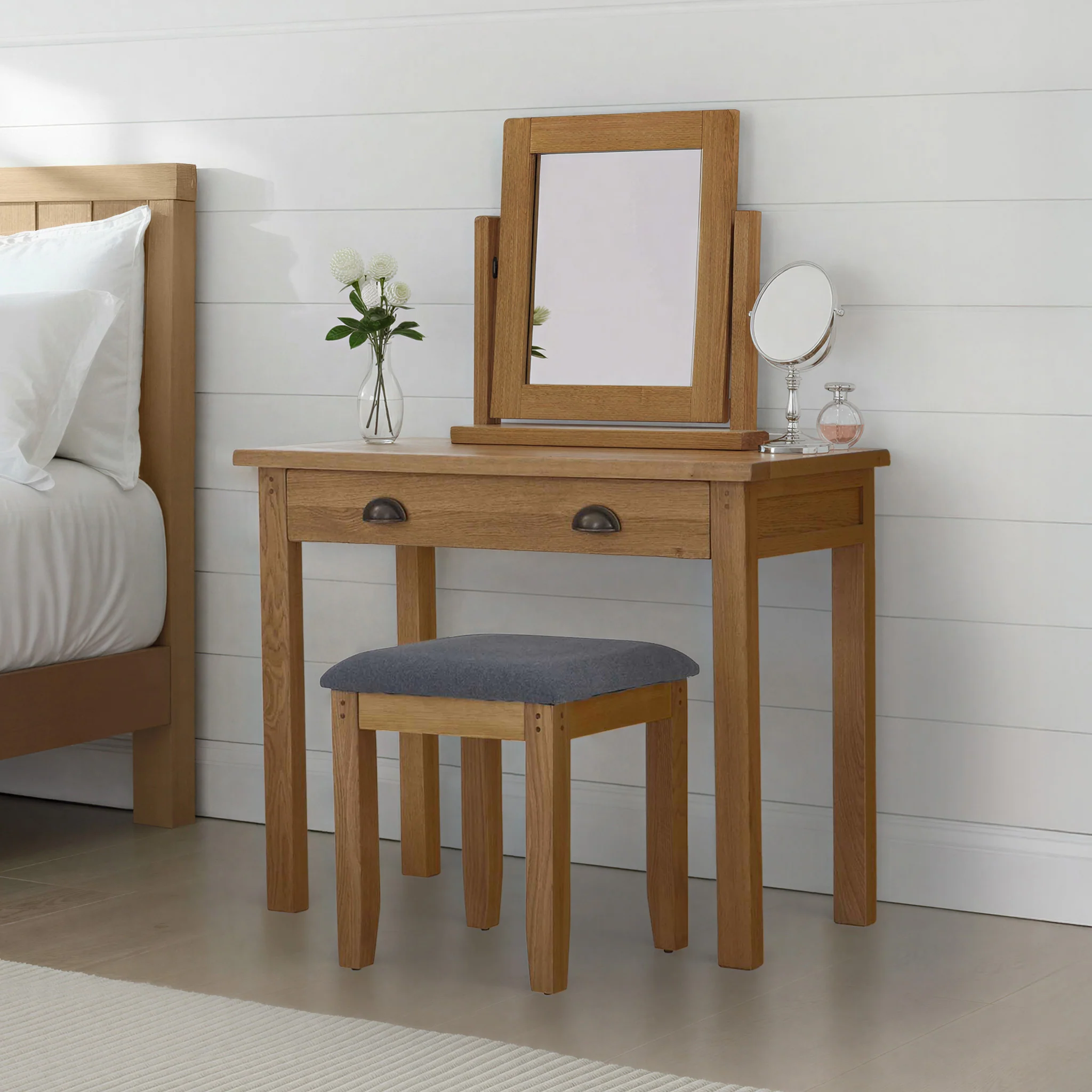 Broadway Oak Dressing Table Set - Image 2