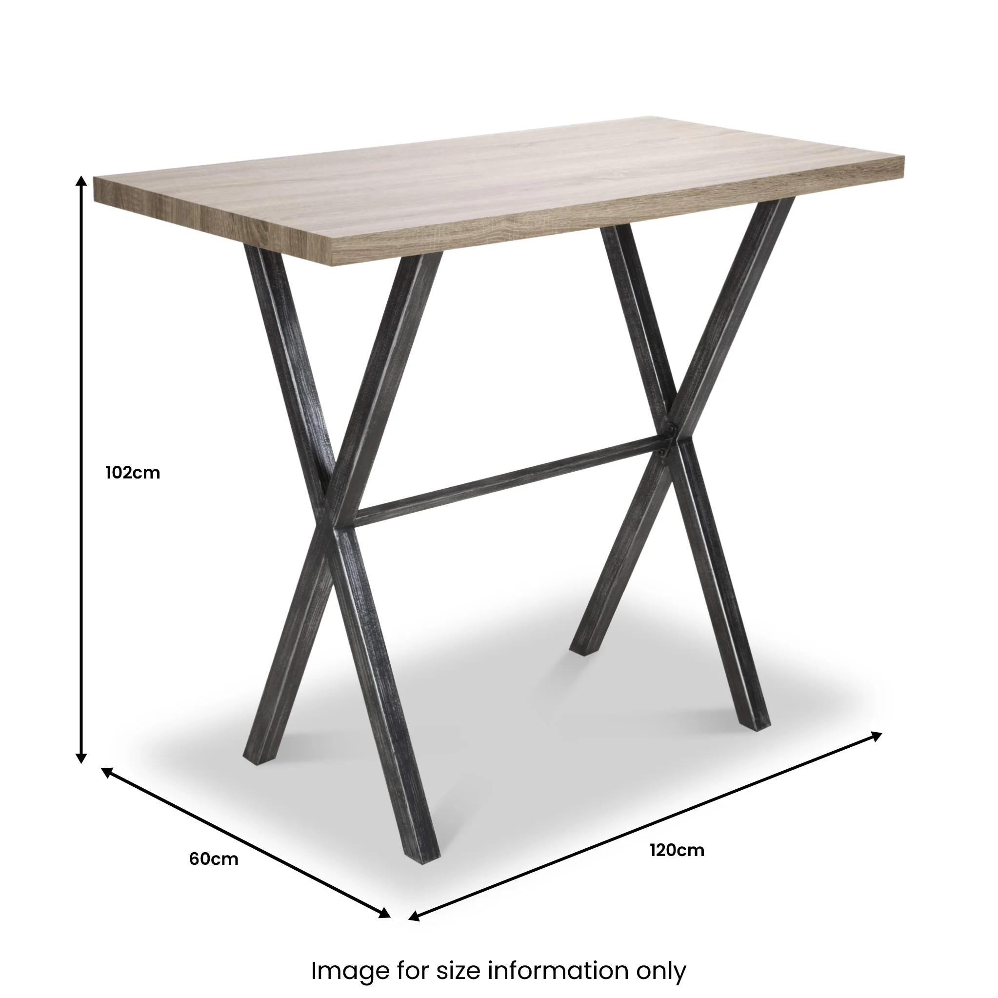 Calstock 120cm Breakfast Bar Table - Image 7
