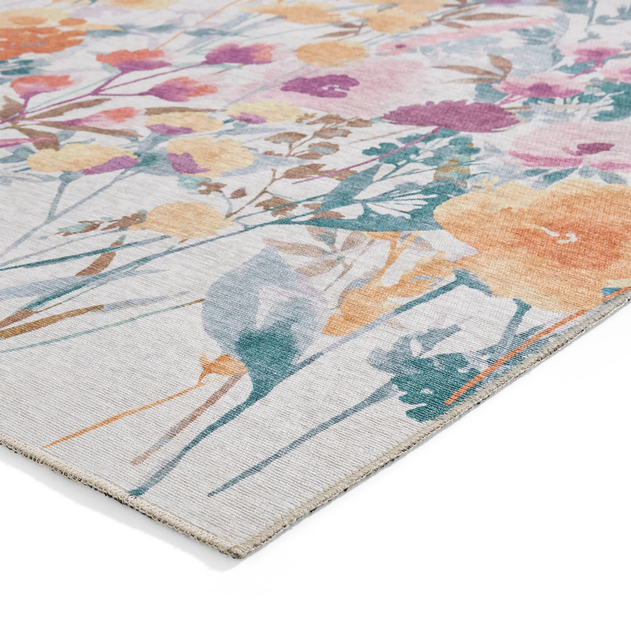 Country Floral Washable Rug - Image 5