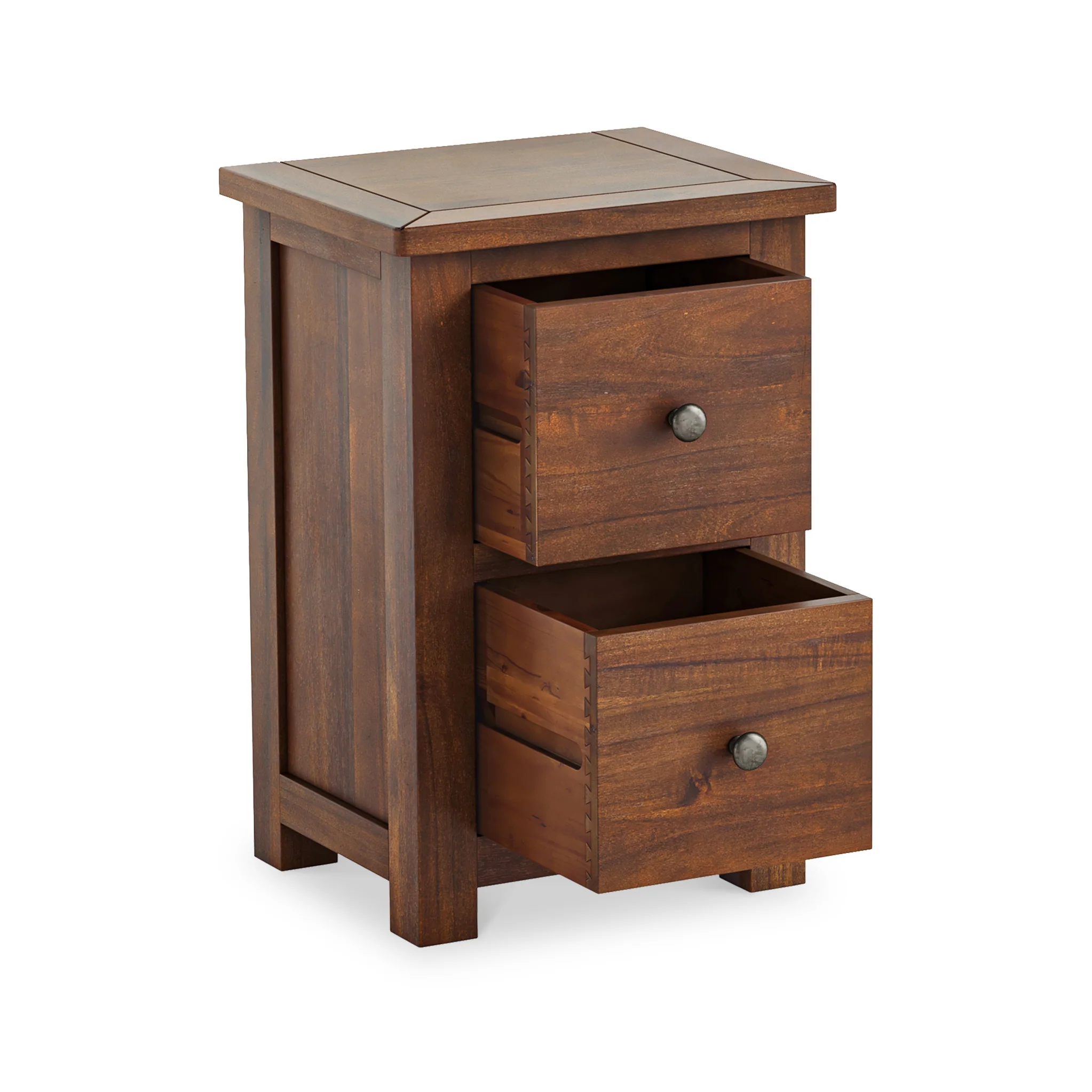 Duchy Acacia 2 Drawer Bedside Table - Image 4
