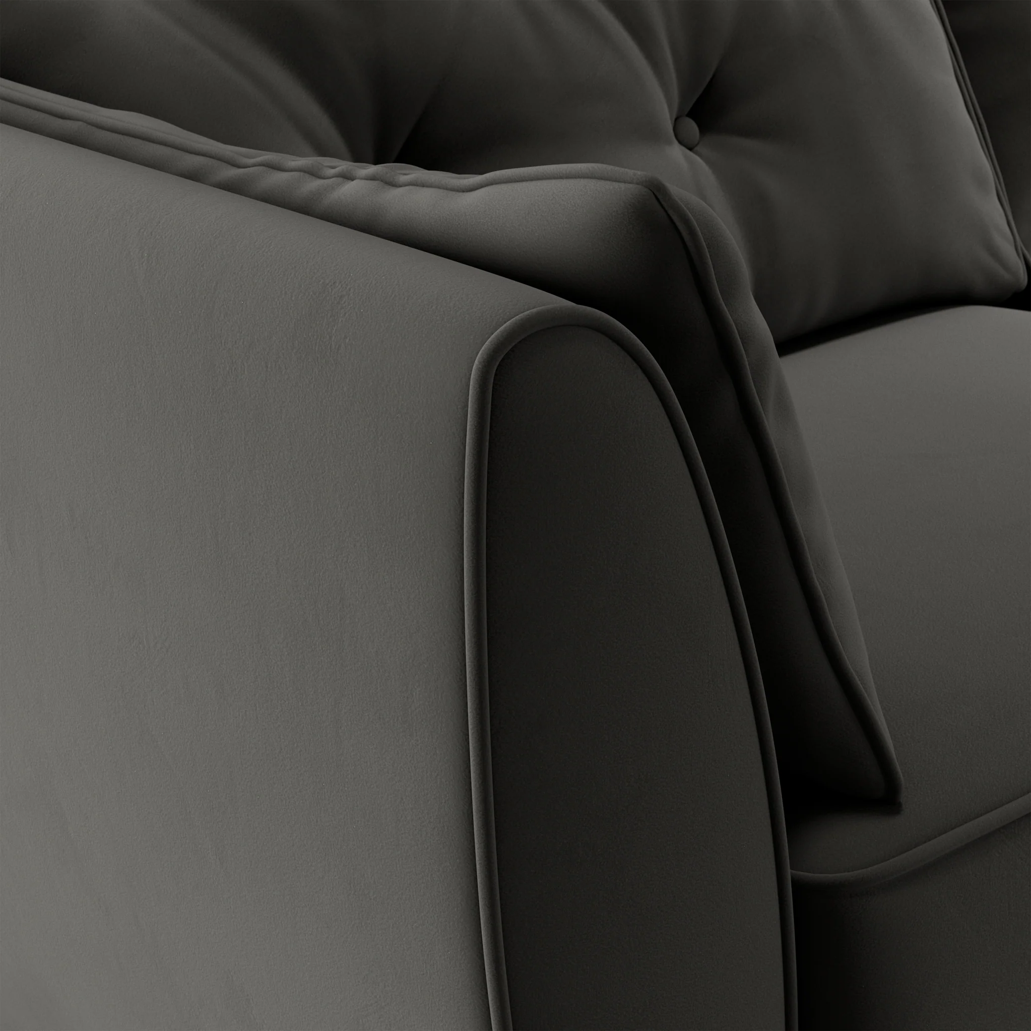 Edison Velvet Chaise Sofa - Image 118