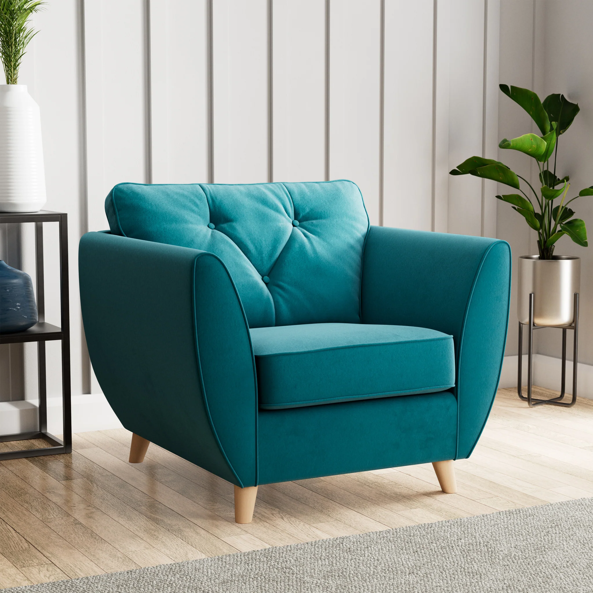 Edison Velvet Armchair - Image 3