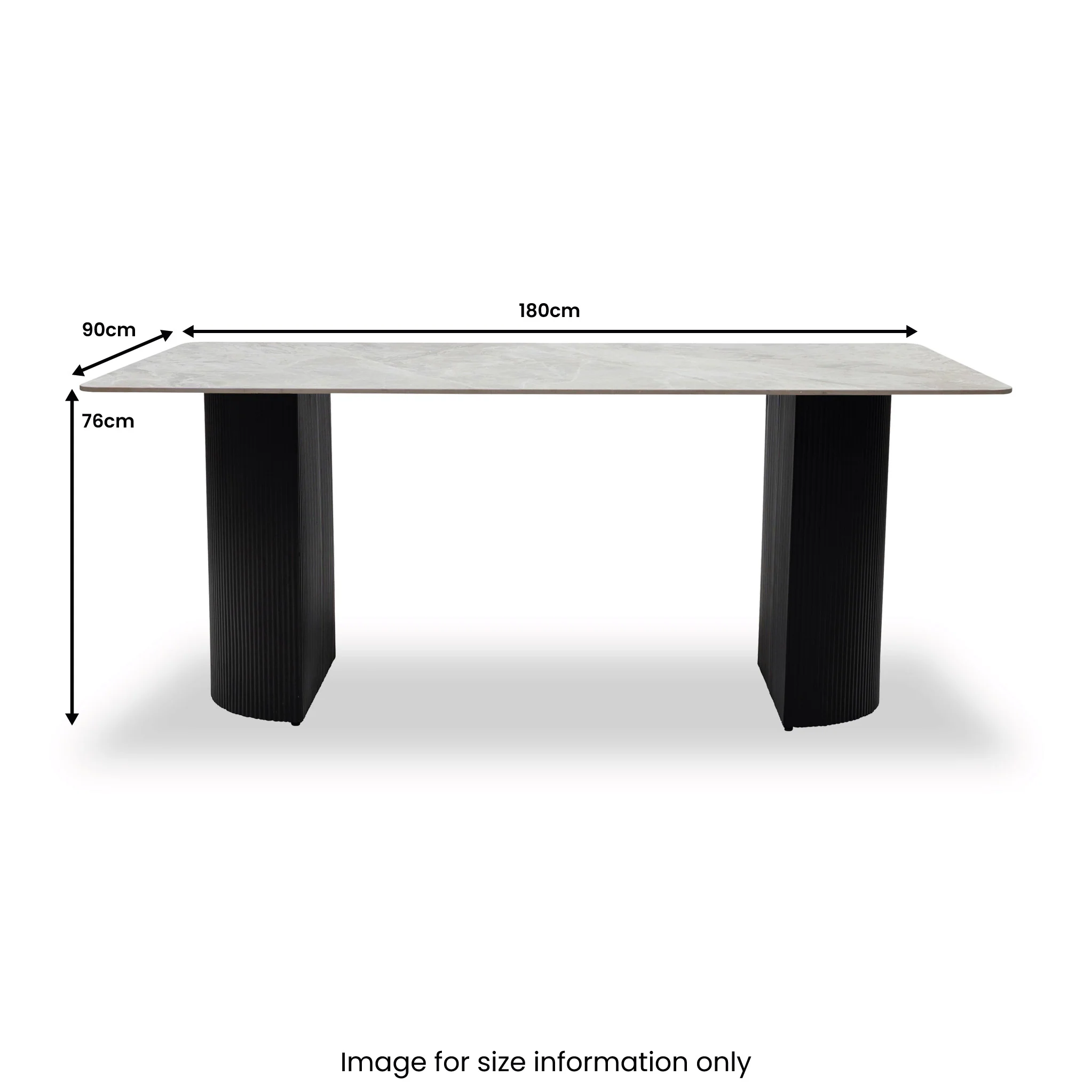 Eliyah 180cm Sintered Stone Dining Table - Image 5