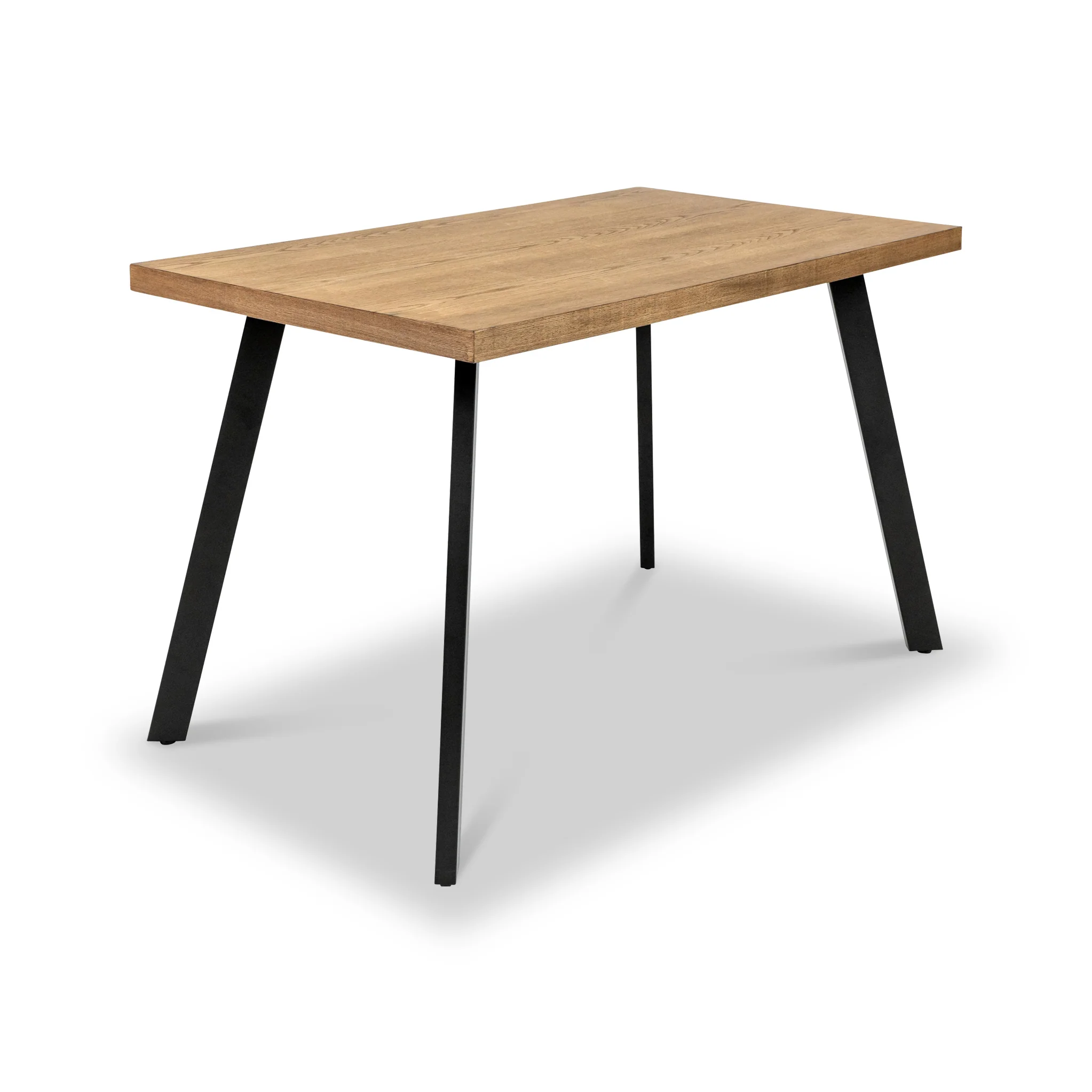 Elmont 120cm Oak Effect Dining Table with 4 Quilted Dining Chairs - Image 4
