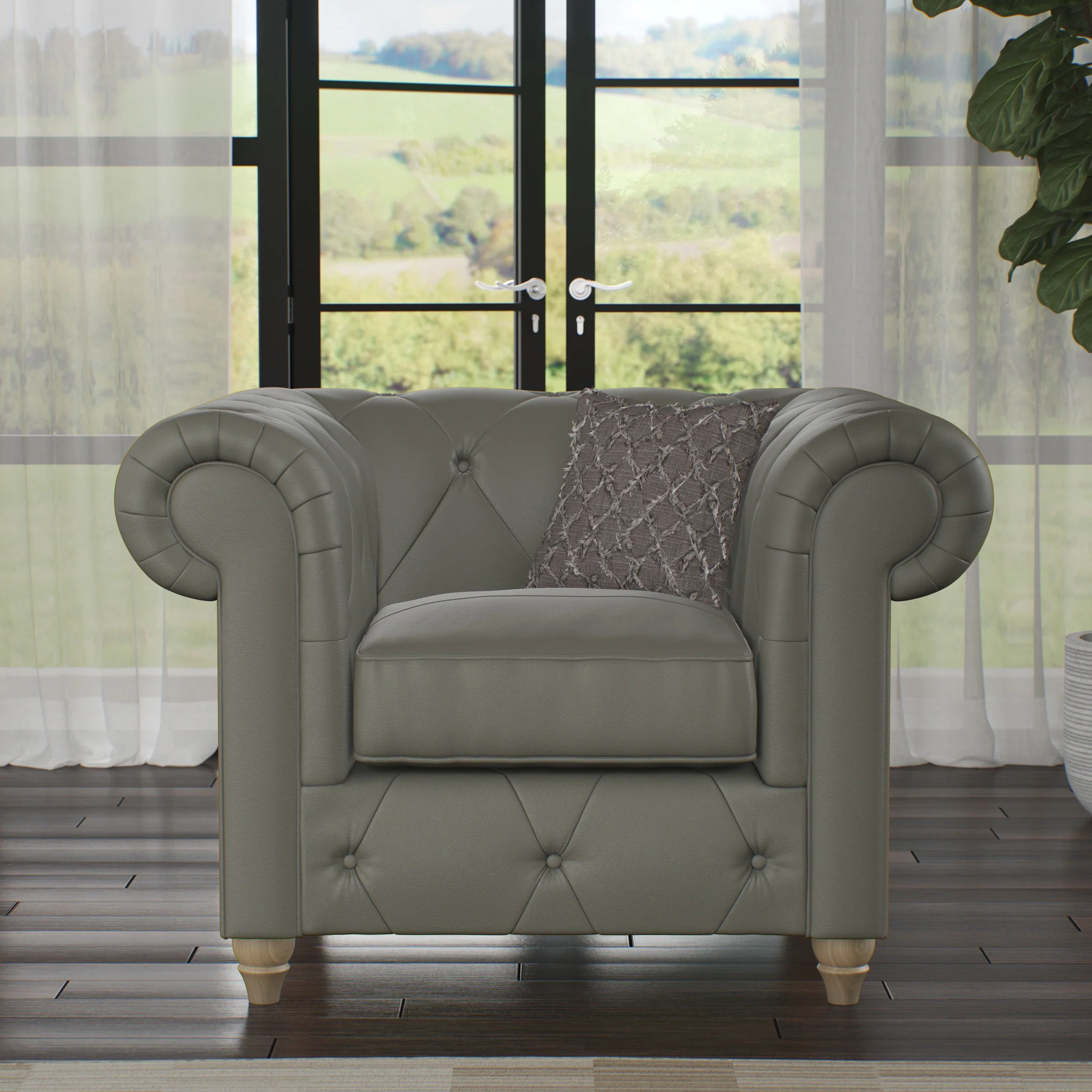 Everett Leather Armchair - Image 13