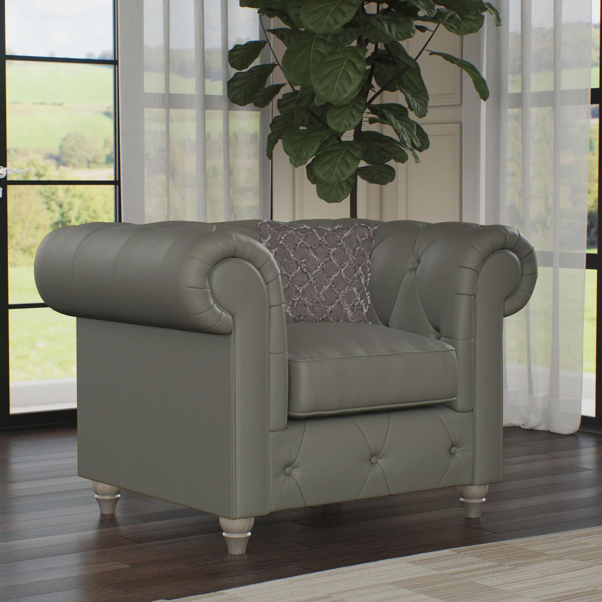 Everett Leather Armchair - Image 18