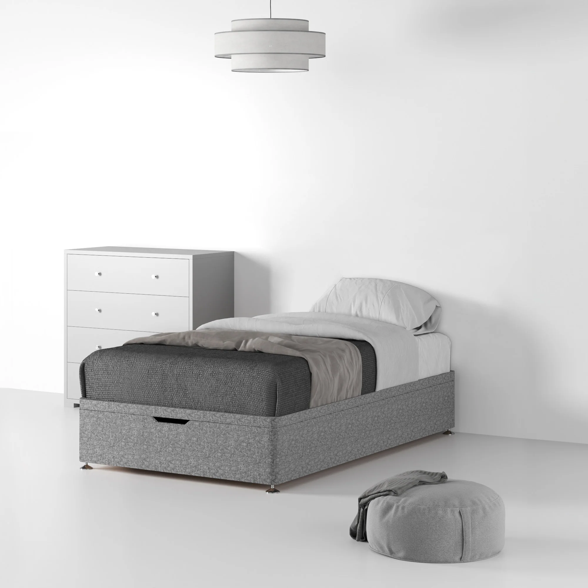 Farrow Linen Ottoman Divan Bed Base - Image 9