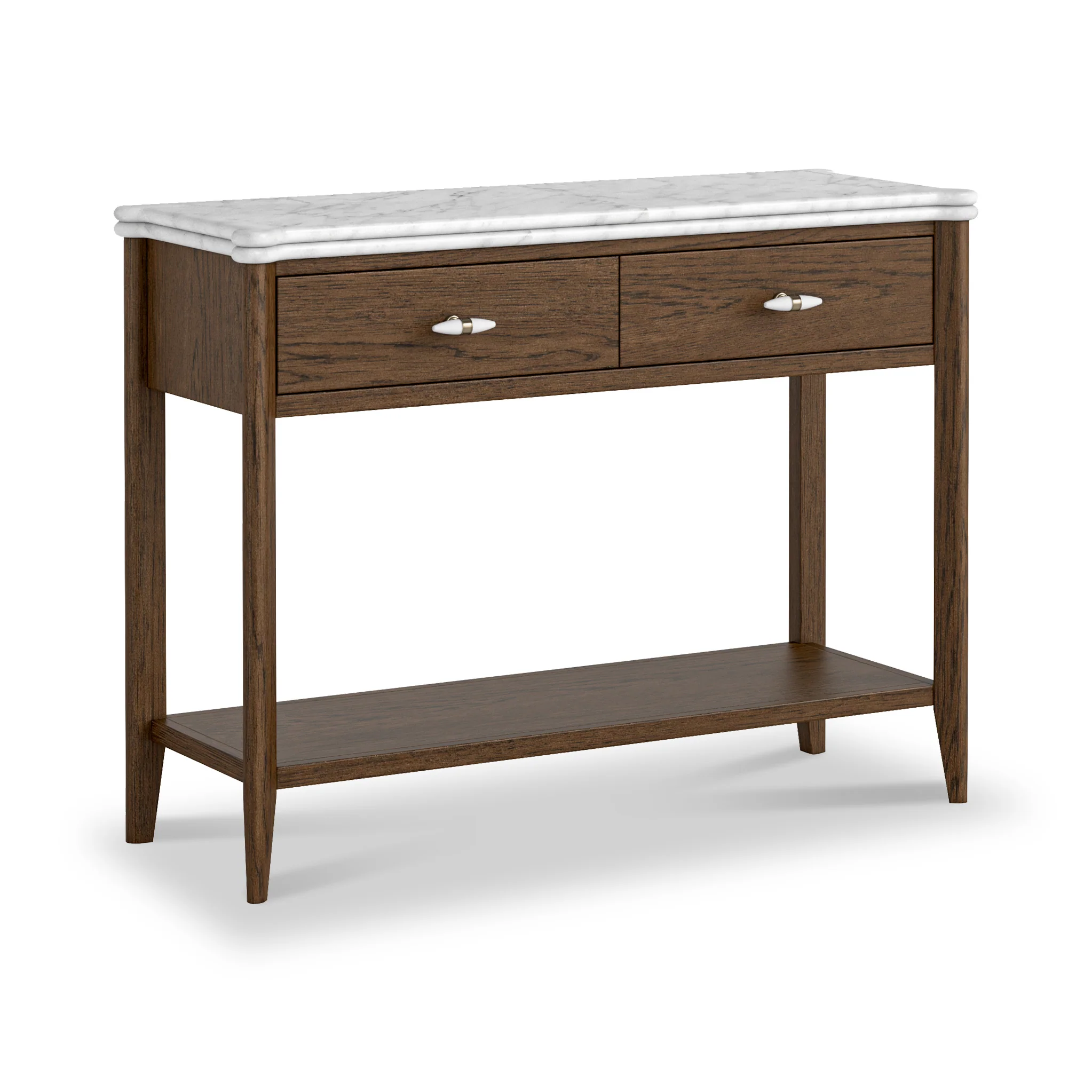 Hawthorne Dark Oak & Marble Console Table