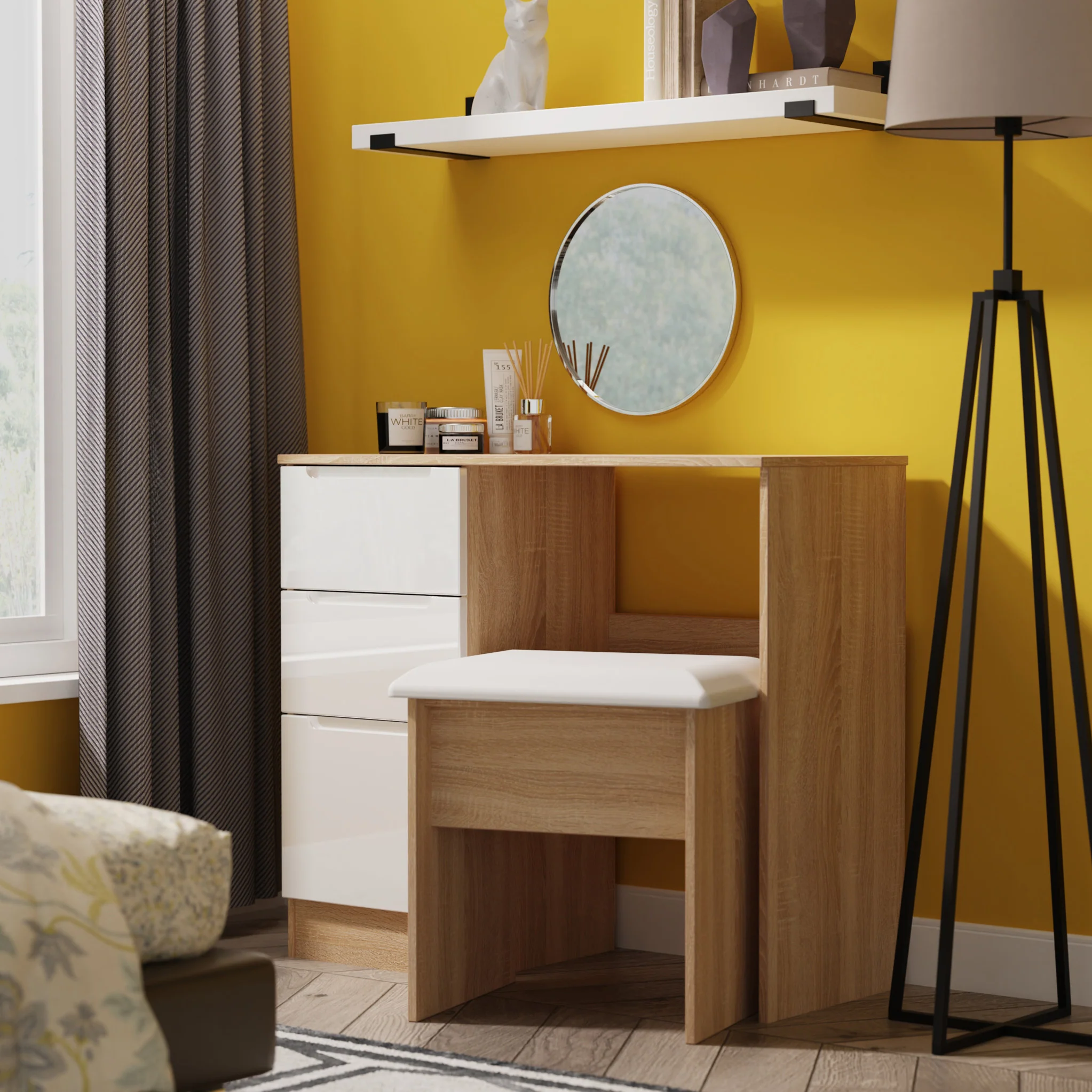 Henshaw 3 Drawer Dressing Table - Image 14