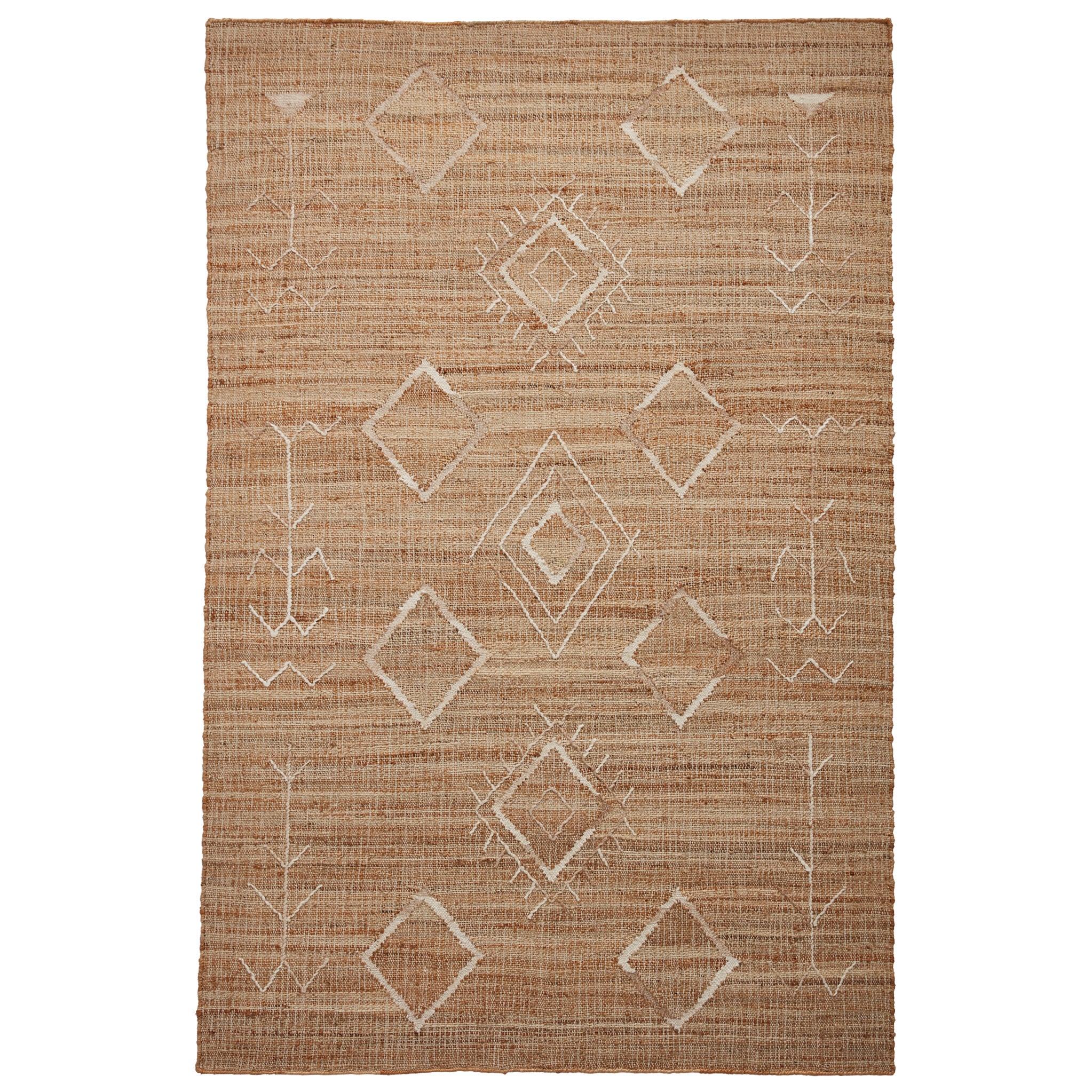 Karin Natural Diamond Patterned Jute Rug