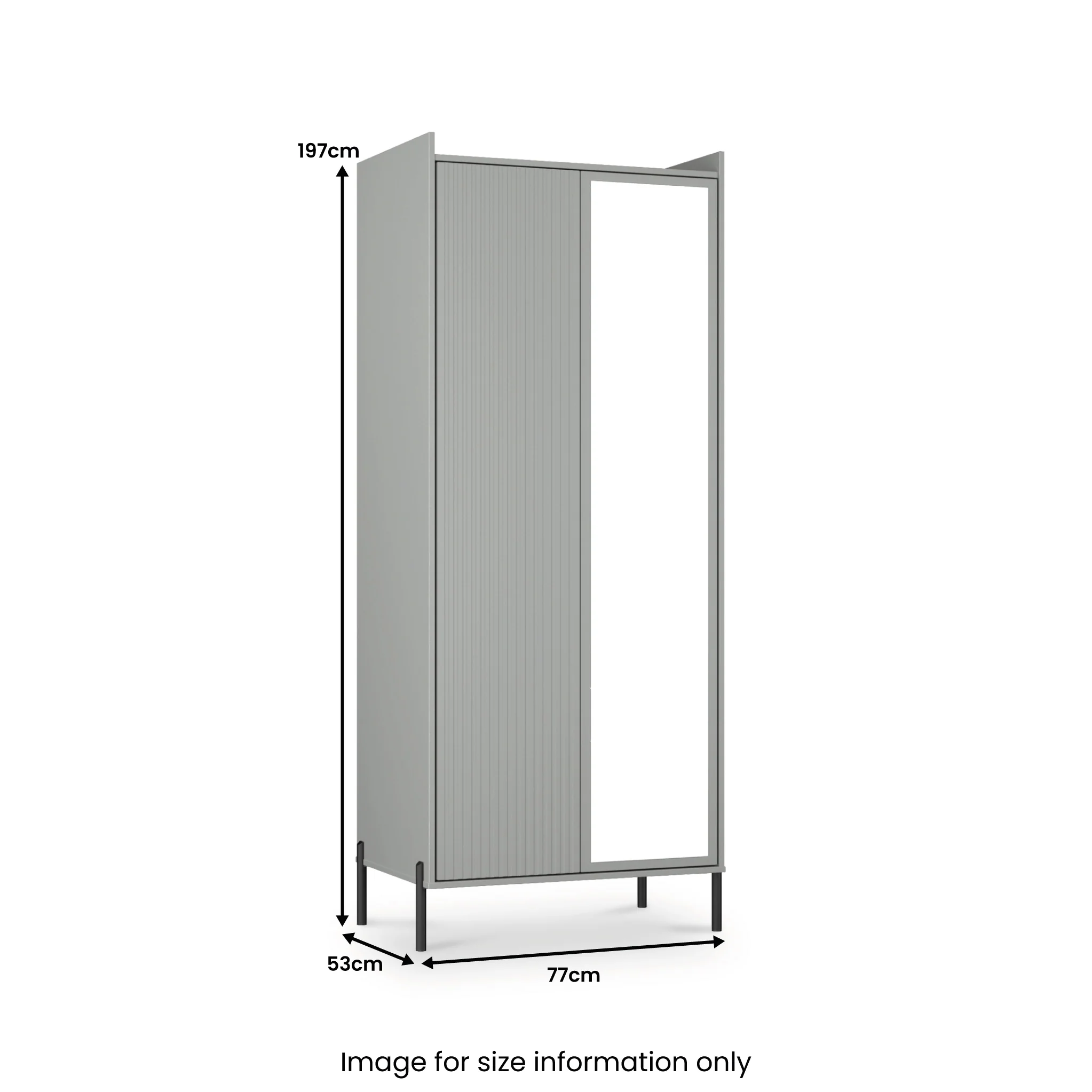 Kenton Double Mirrored Wardrobe - Image 29