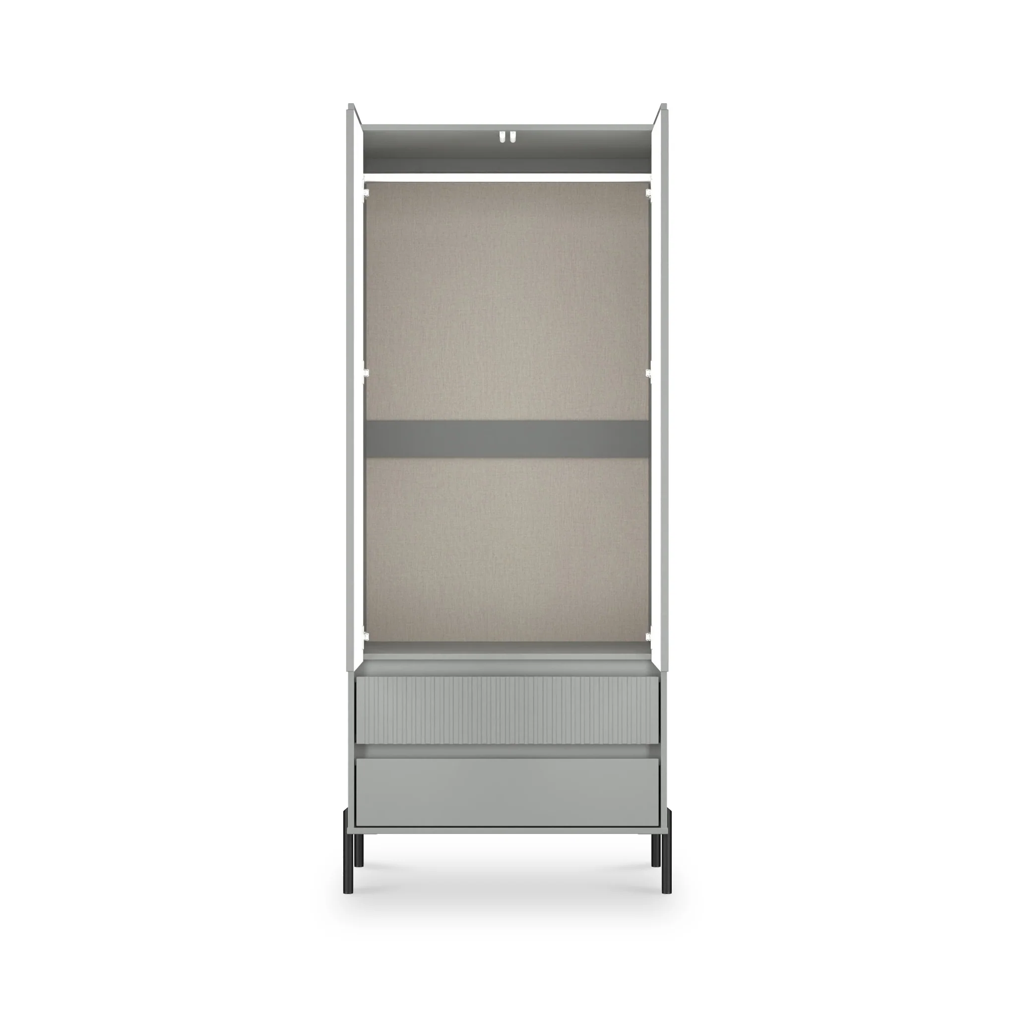 Kenton Double Mirrored Wardrobe With Drawers - Image 5