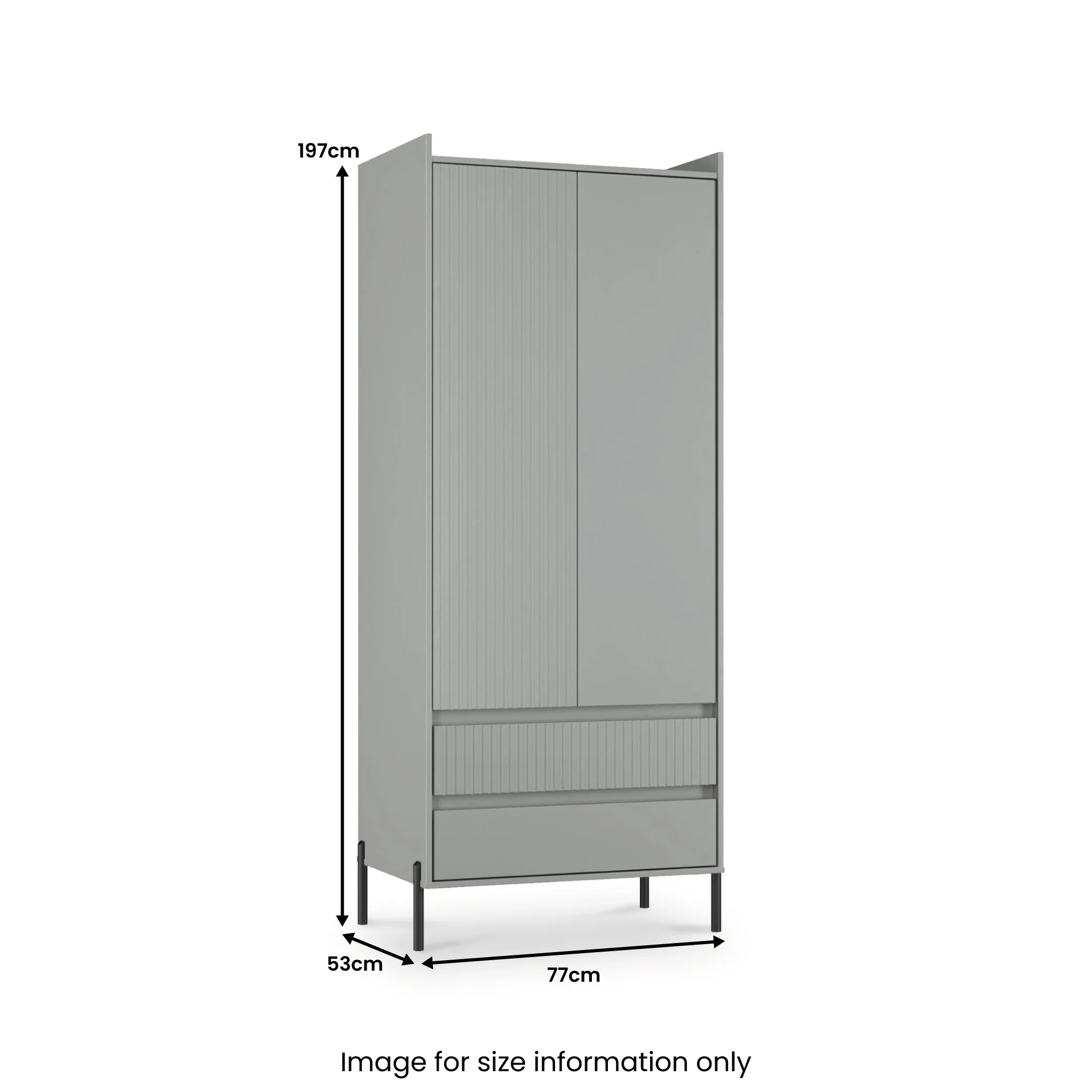 Kenton Double Wardrobe With Drawers - Image 33
