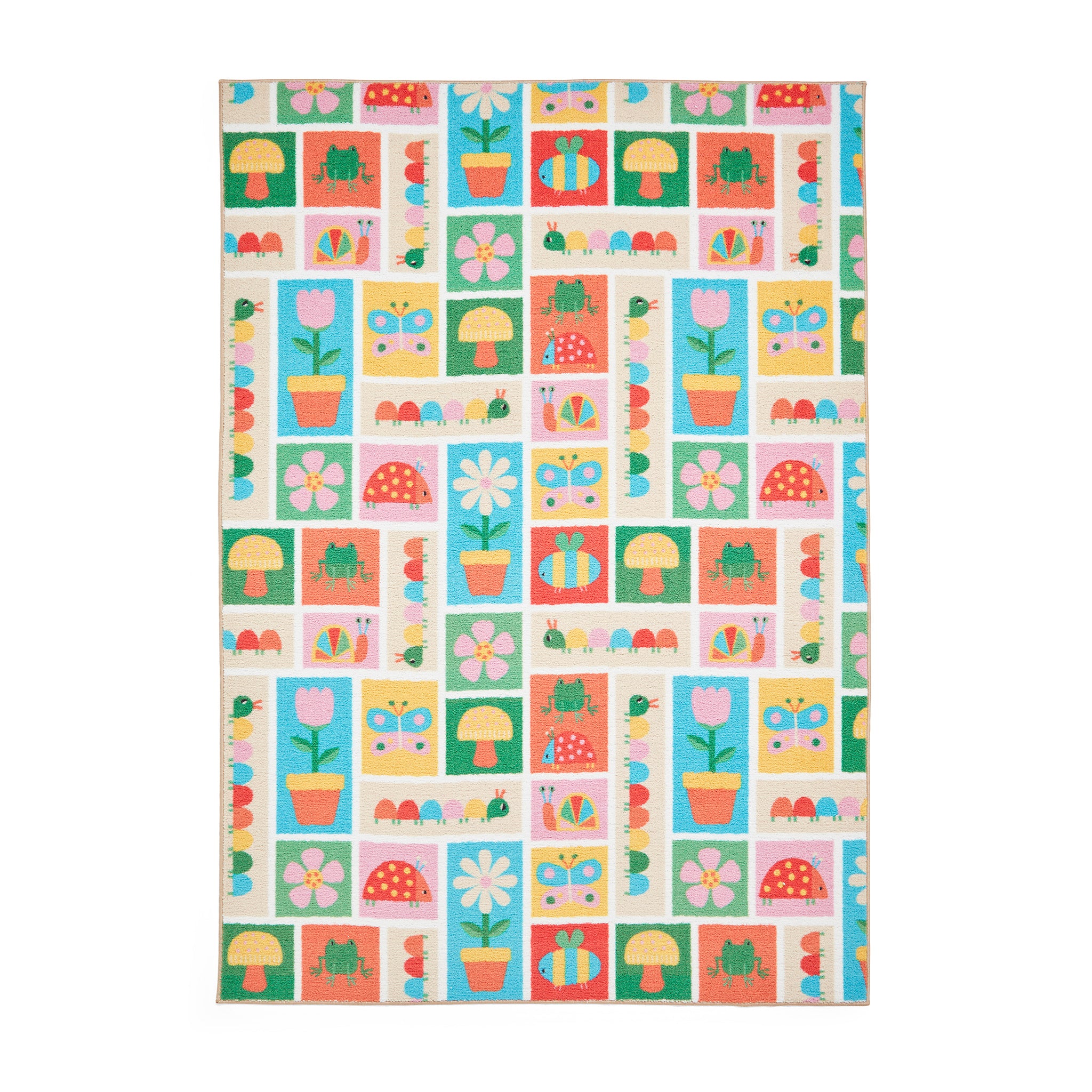 Kids Curious Caterpillar Washable Rug