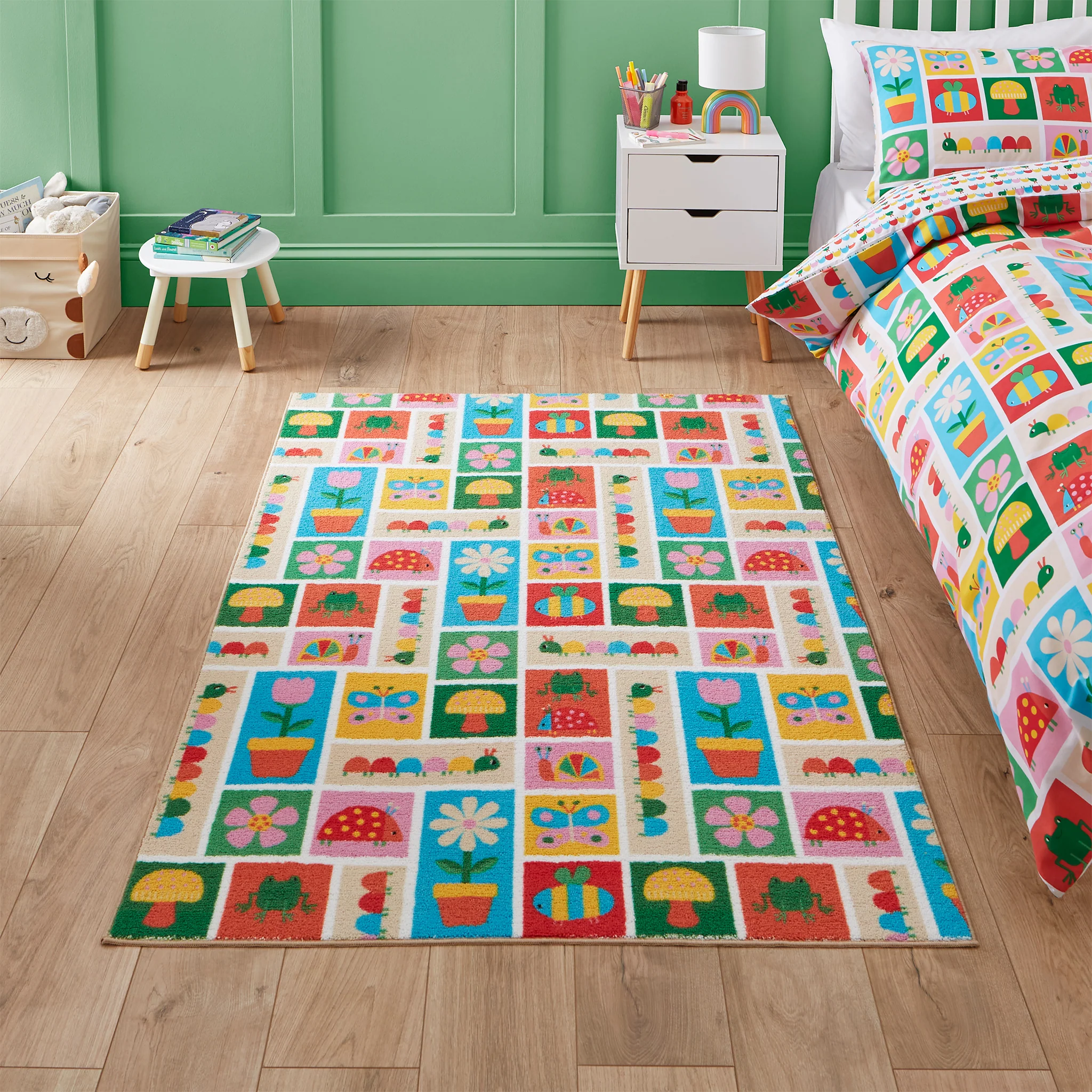 Kids Curious Caterpillar Washable Rug - Image 2