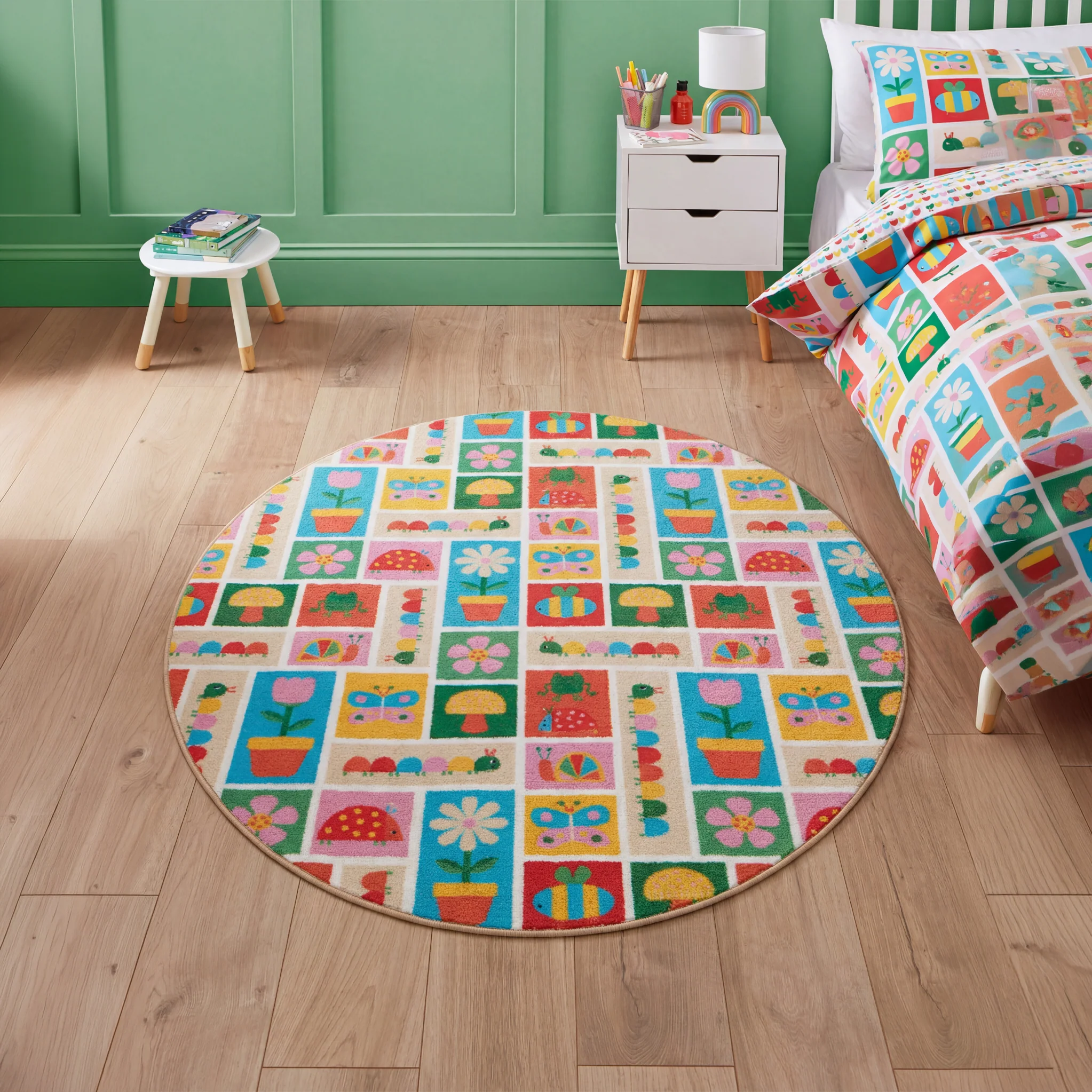Kids Curious Caterpillar Washable Rug - Image 9