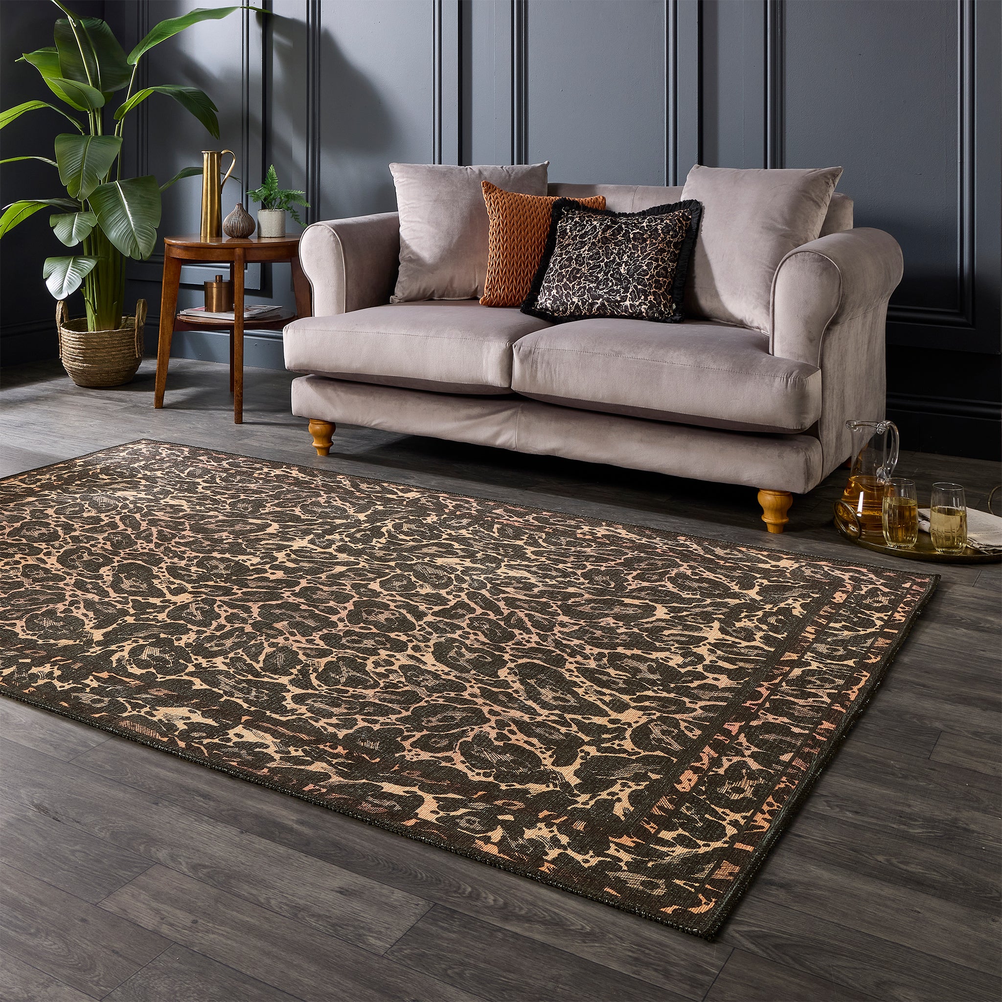 Leopard Washable Flatweave Rug - Image 3