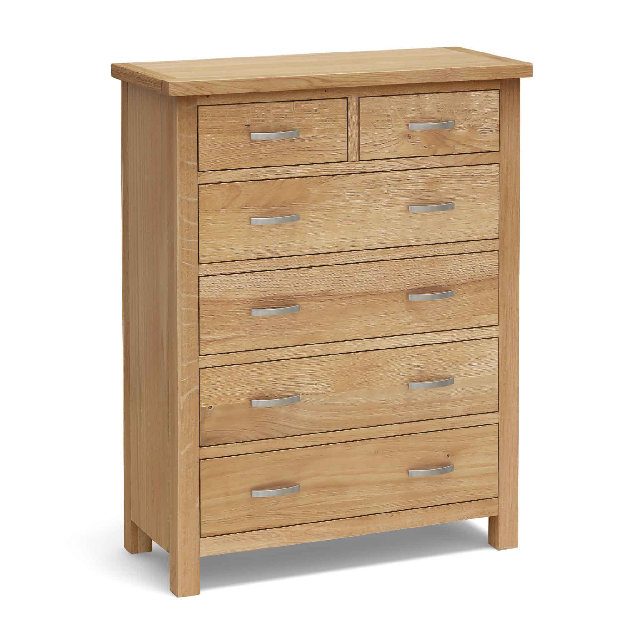 London Oak 2 over 4 Drawer Chest