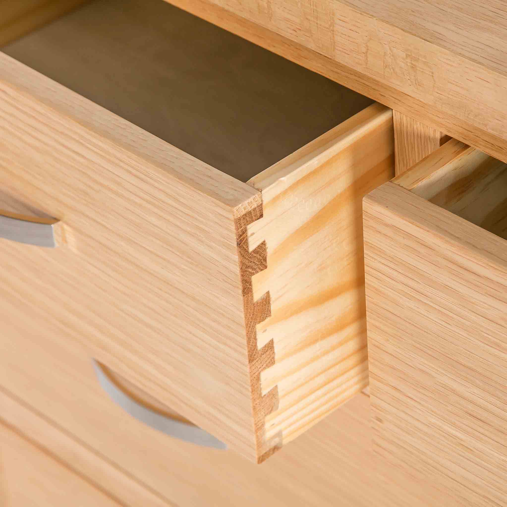 London Oak 2 over 4 Drawer Chest - Image 6