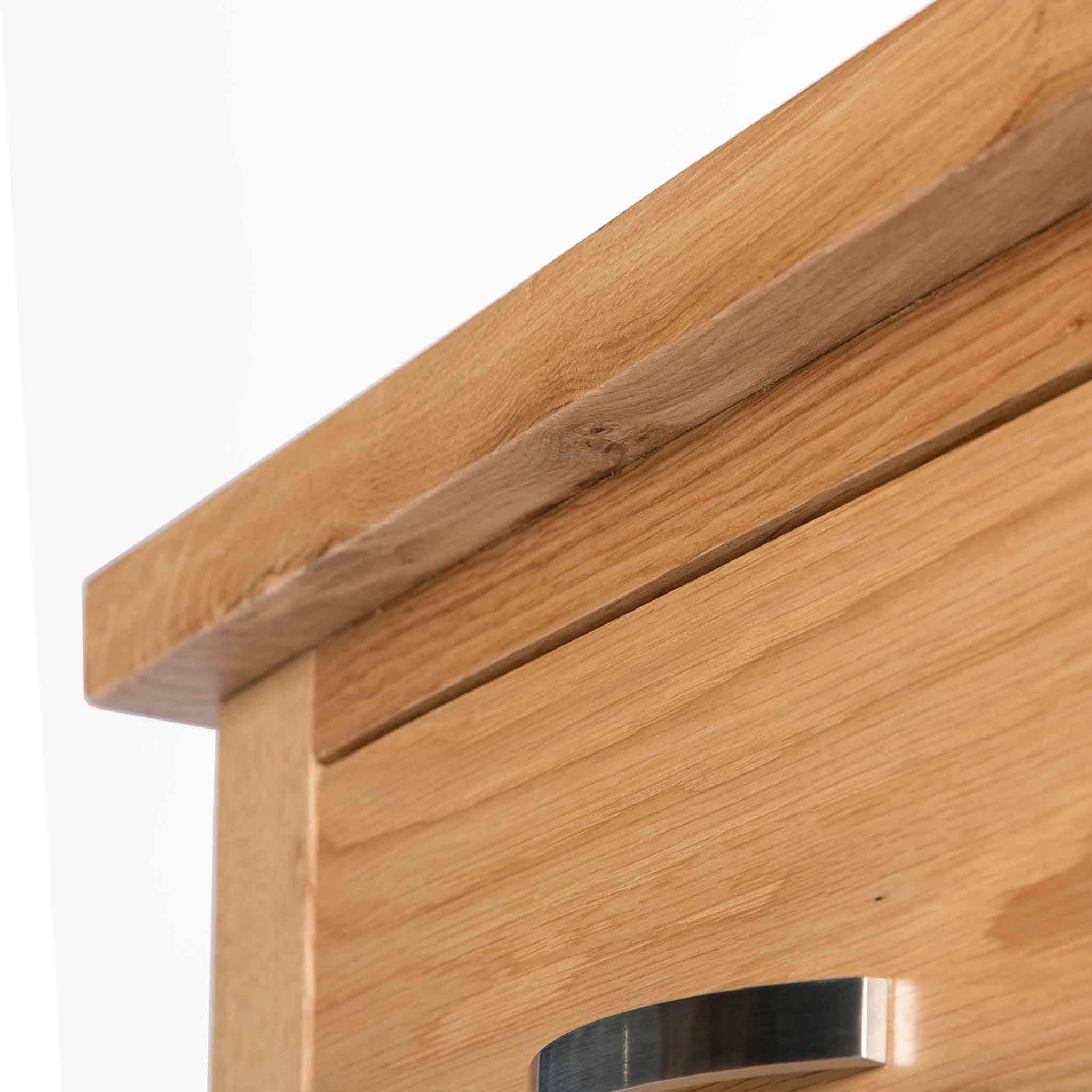 London Oak Slim Bedside Table - Image 6