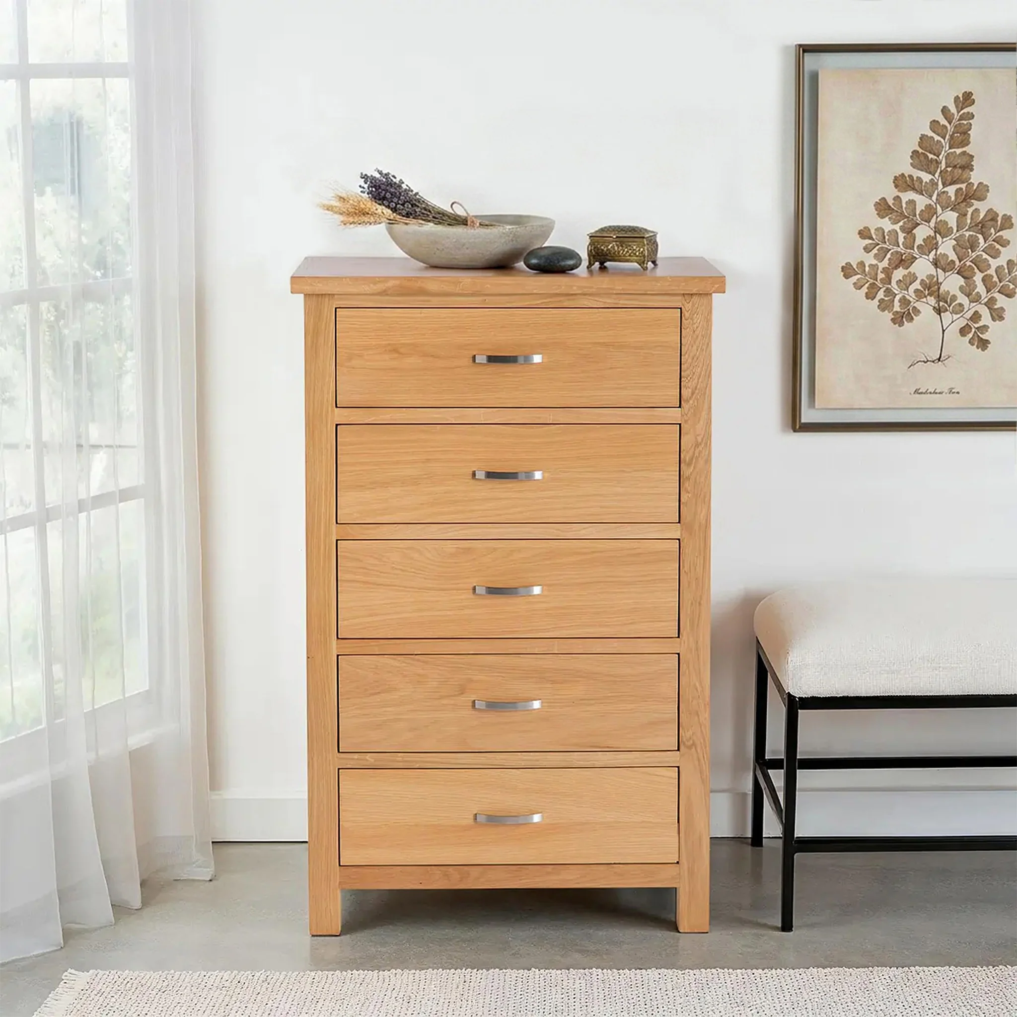 London Oak XL Tallboy Chest - Image 2