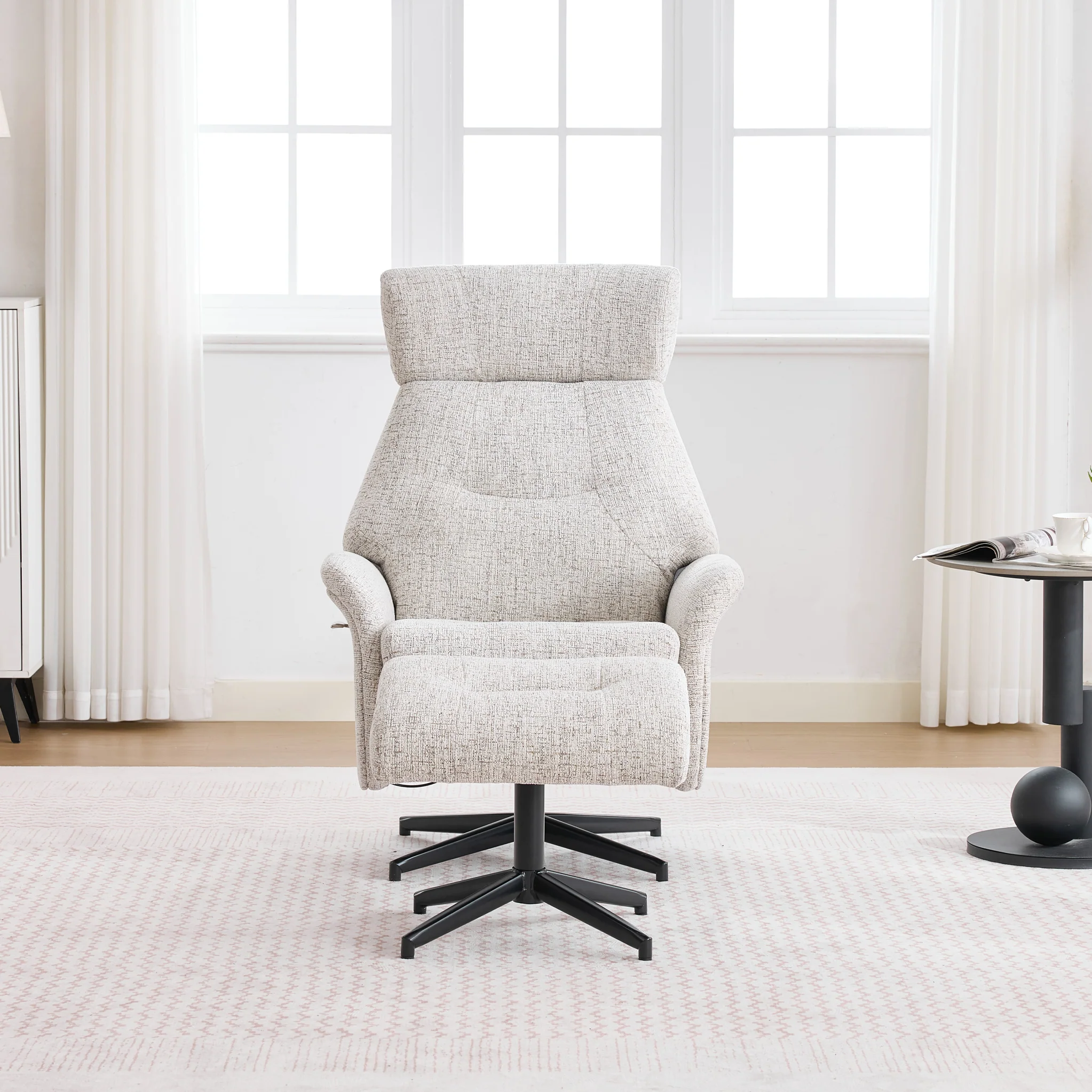 Marlowe Swivel Chair and Footstool - Image 12