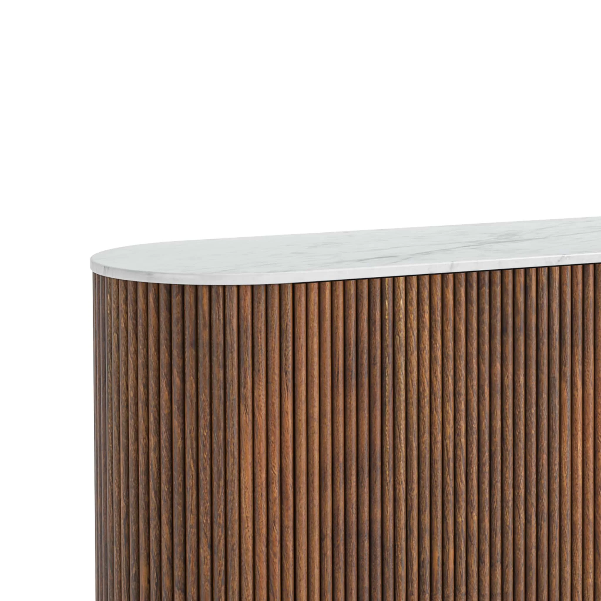 Milo Mango & Marble Fluted Mini Sideboard - Image 11