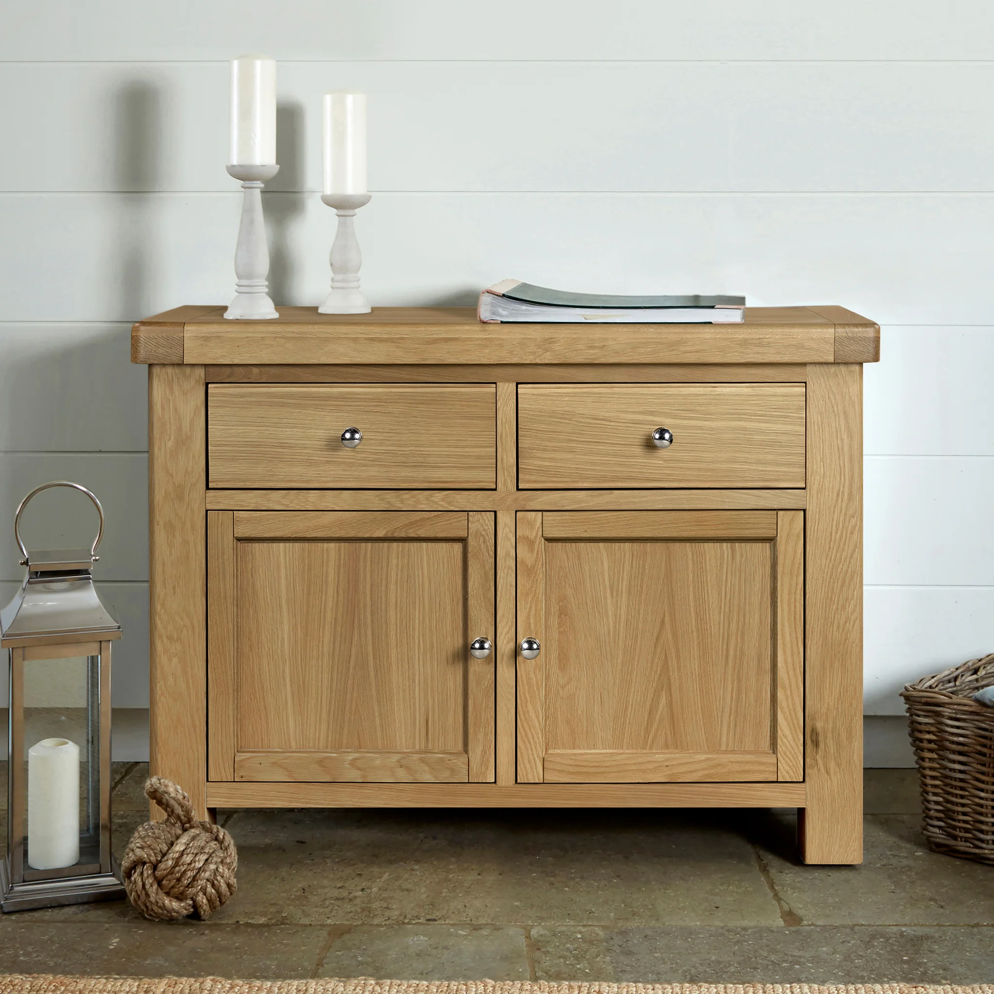 Portland Oak Small Sideboard - Image 2