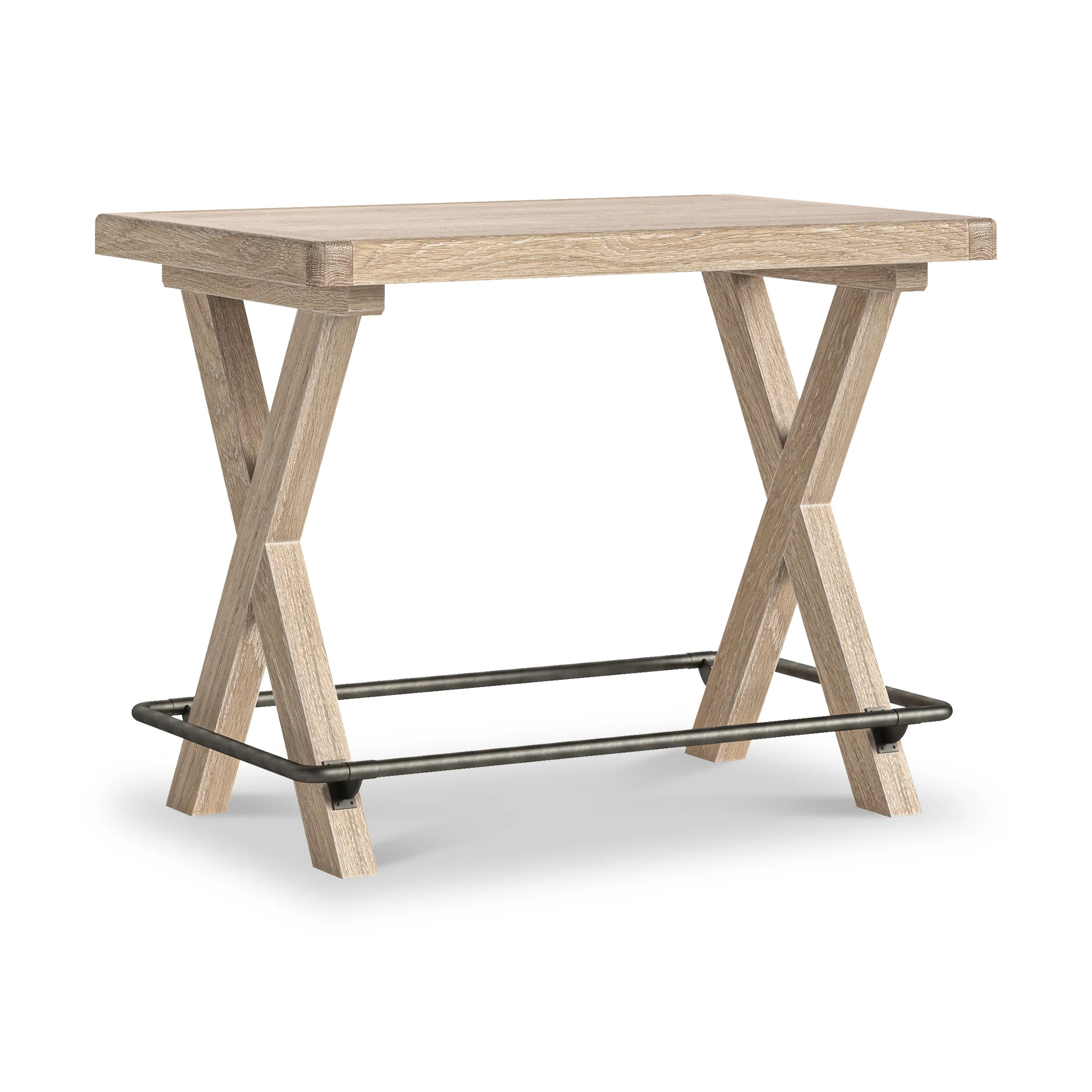 Portland Washed Oak 130cm Bar Table