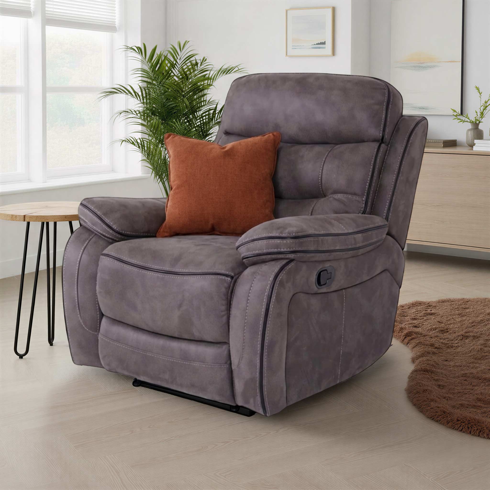 Stanford Fabric Reclining Armchair - Image 2