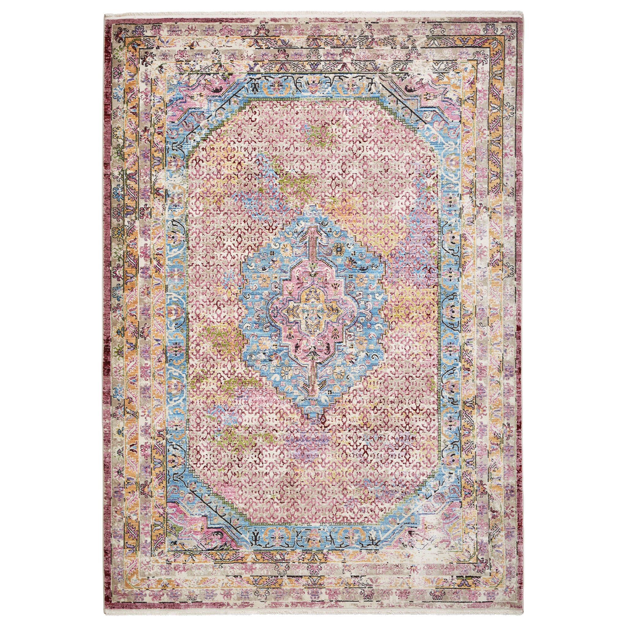 Thea Moroccan Multicoloured Distressed Rug